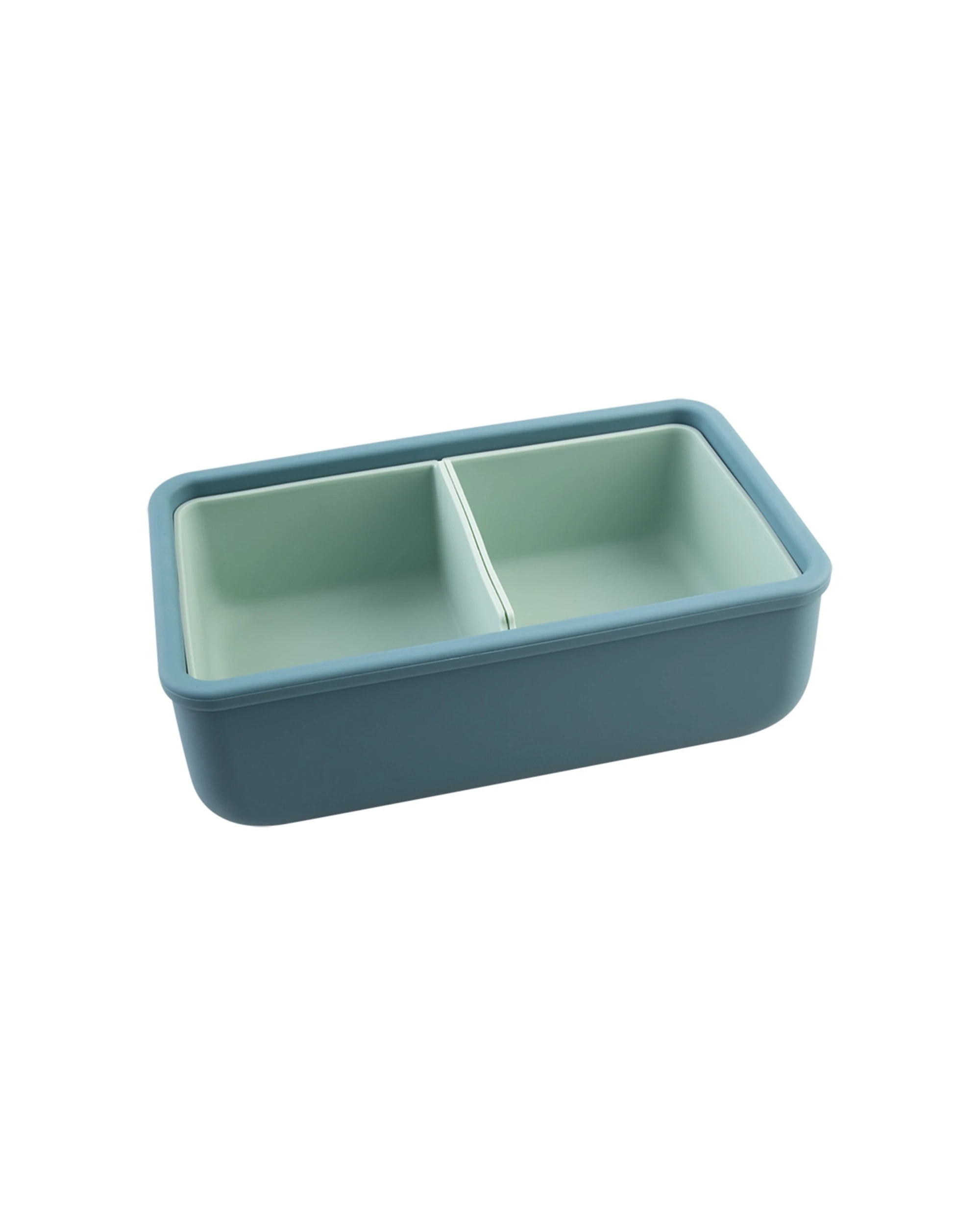 1 Melii Luxe Silicone Bento Box 2 Compartments 700ml Leak Resistant Portable Storage - Blue, 1 of 1
