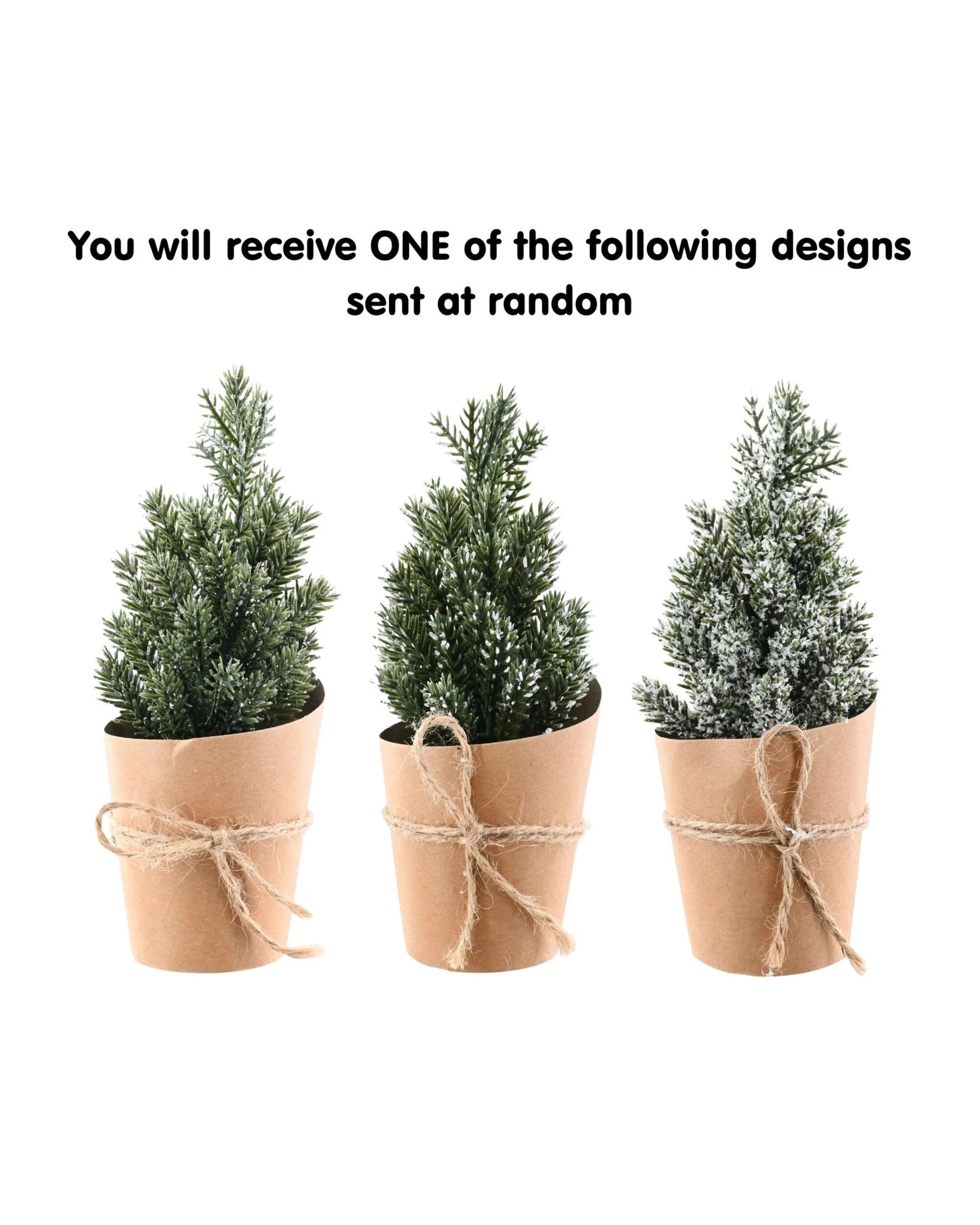 2 Uncle Bills Mini Artificial Pine Tree Decoration 15cm - Assorted, 2 of 3