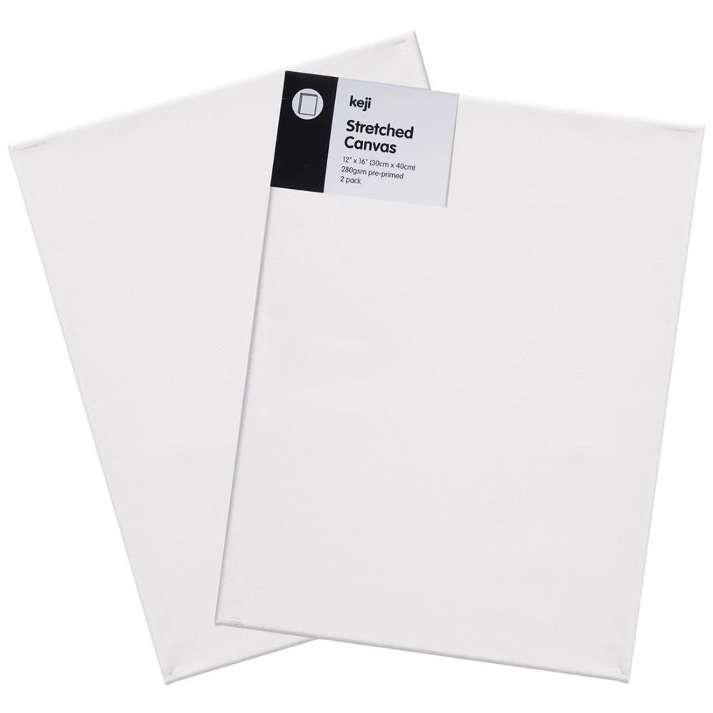 1 Keji Canvases 12X16" White 2 Pack, 1 of 5