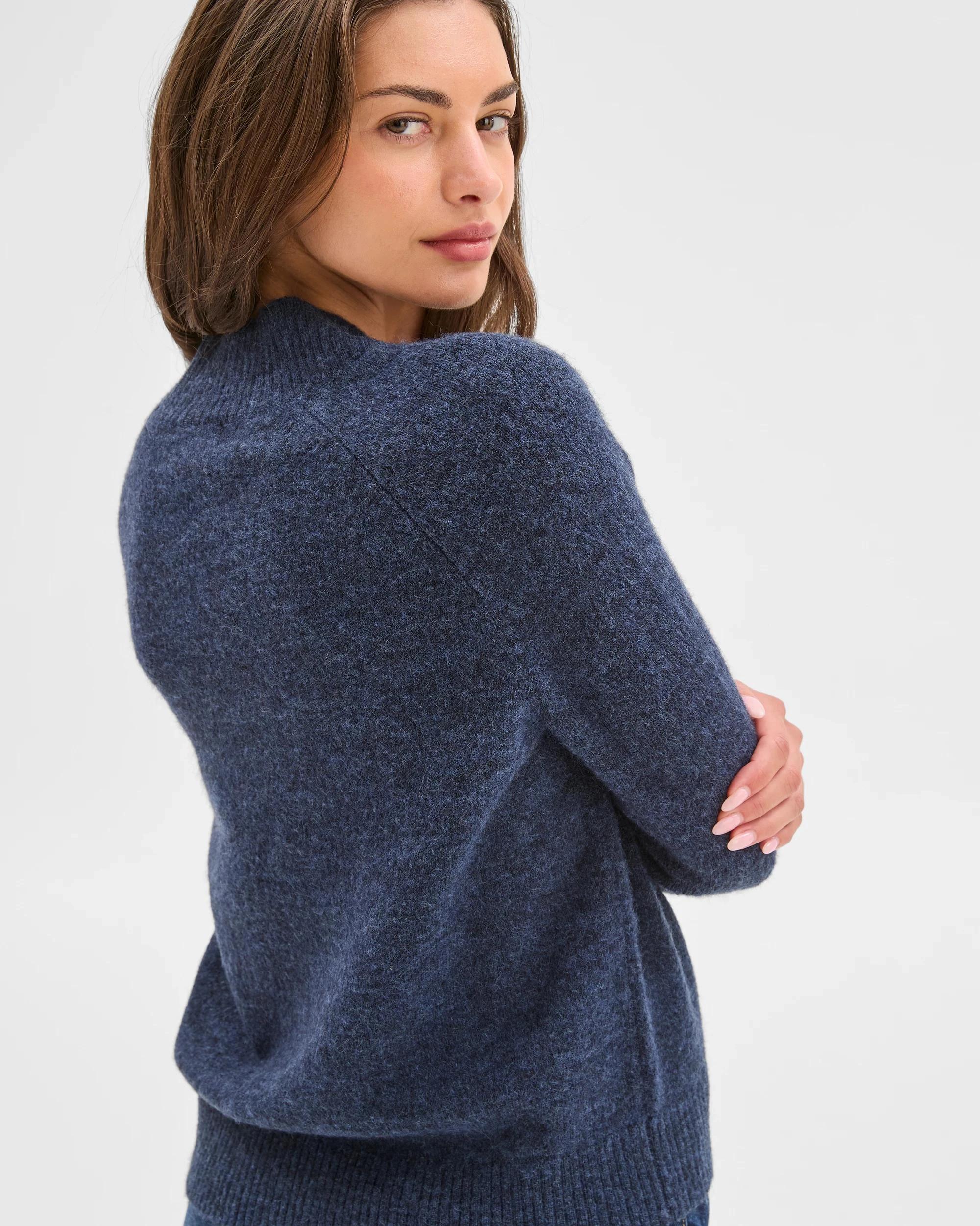 6 Target Petites Petites Long Sleeve Lofty Sweater NAVY BLAZER, 6 of 6