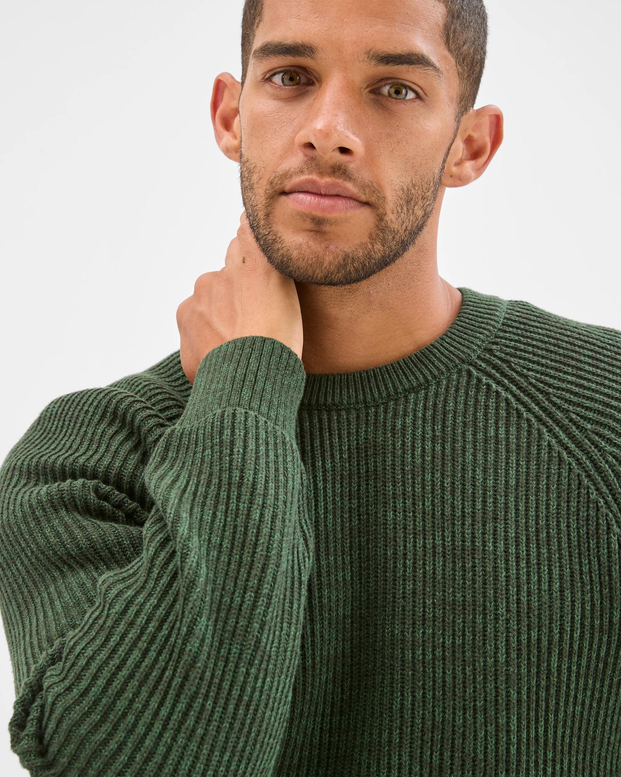 5 Target Man Australian Cotton Fisherman Knit Jumper GREEN, 5 of 6
