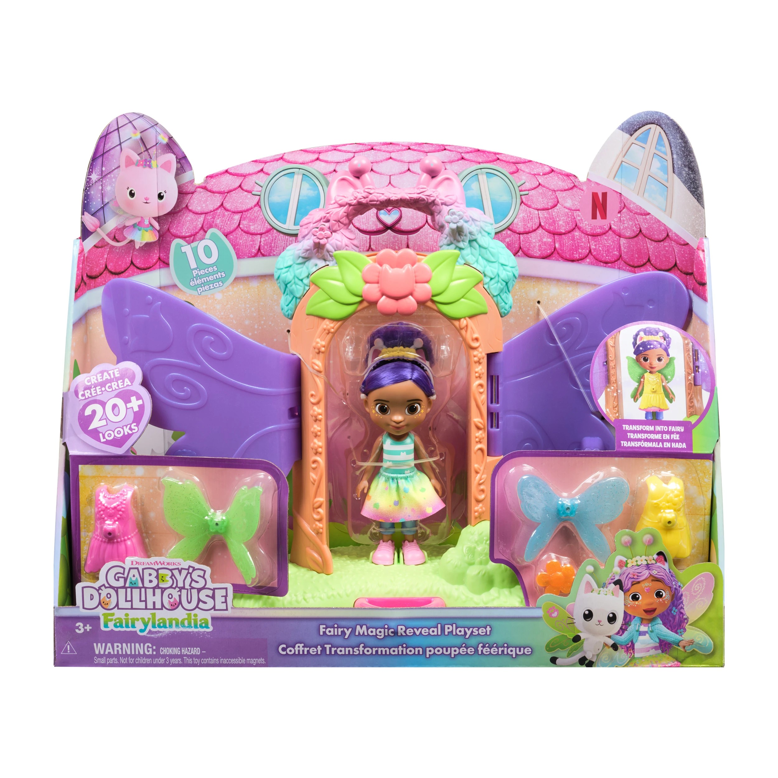 1 Gabby's Dollhouse Fairylandia Fairy Magic Reveal Playset, 1 of 6
