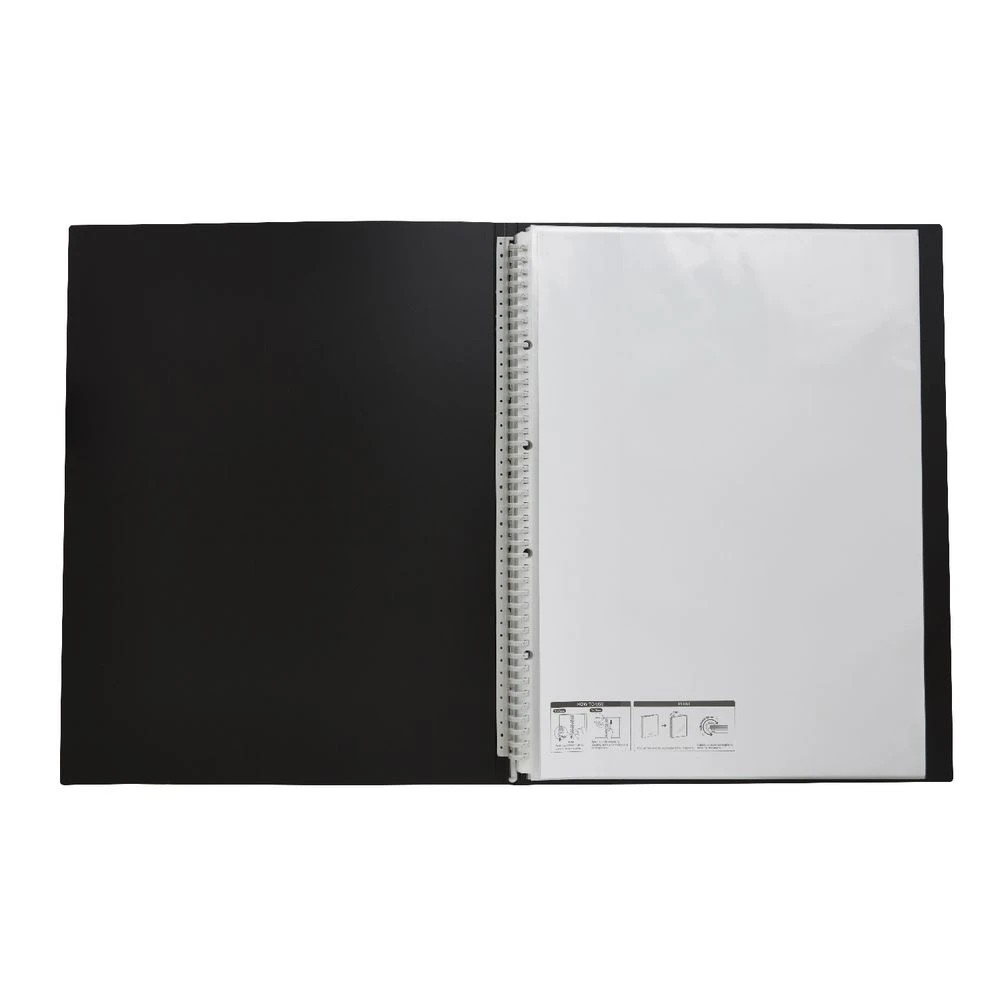 3 Aqua Drops Display Book A3 15 Pocket Refillable Black, 3 of 3