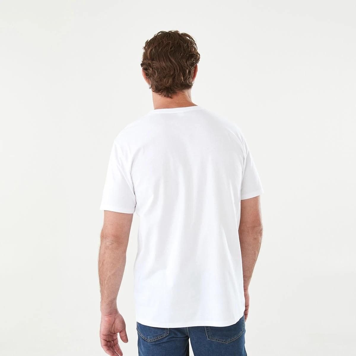 3 Plain V-Neck T-shirt WHITE, 3 of 5