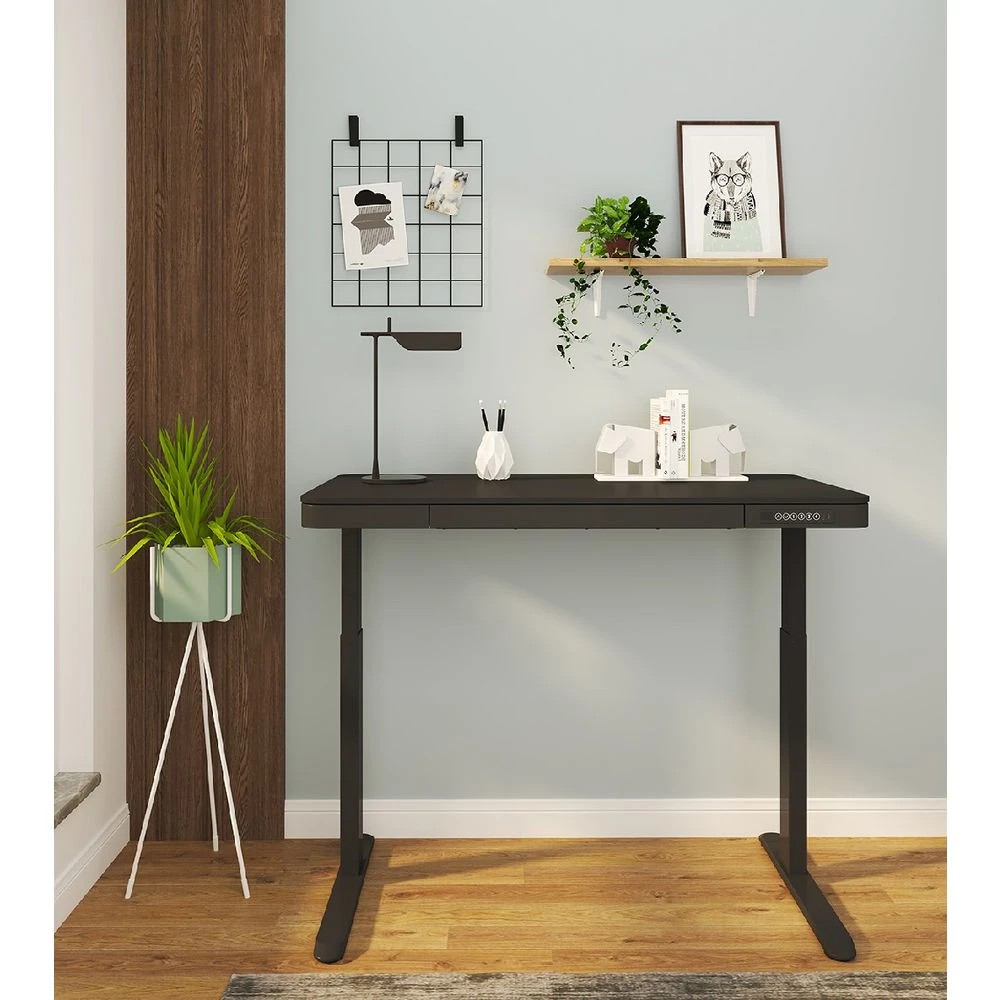 9 Newhaven Electric Sit Stand Desk with Drawer 1200mm Black Desks, Tables and Workstations, 9 of 10