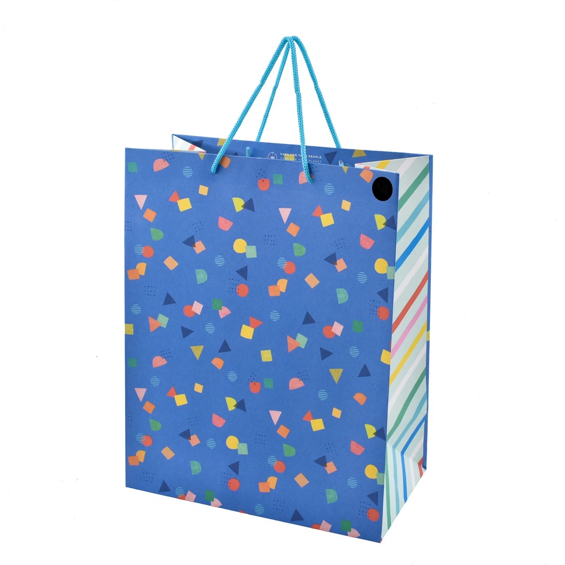 1 Hallmark Large Blue Colourful Confetti Gift Bag, 1 of 3
