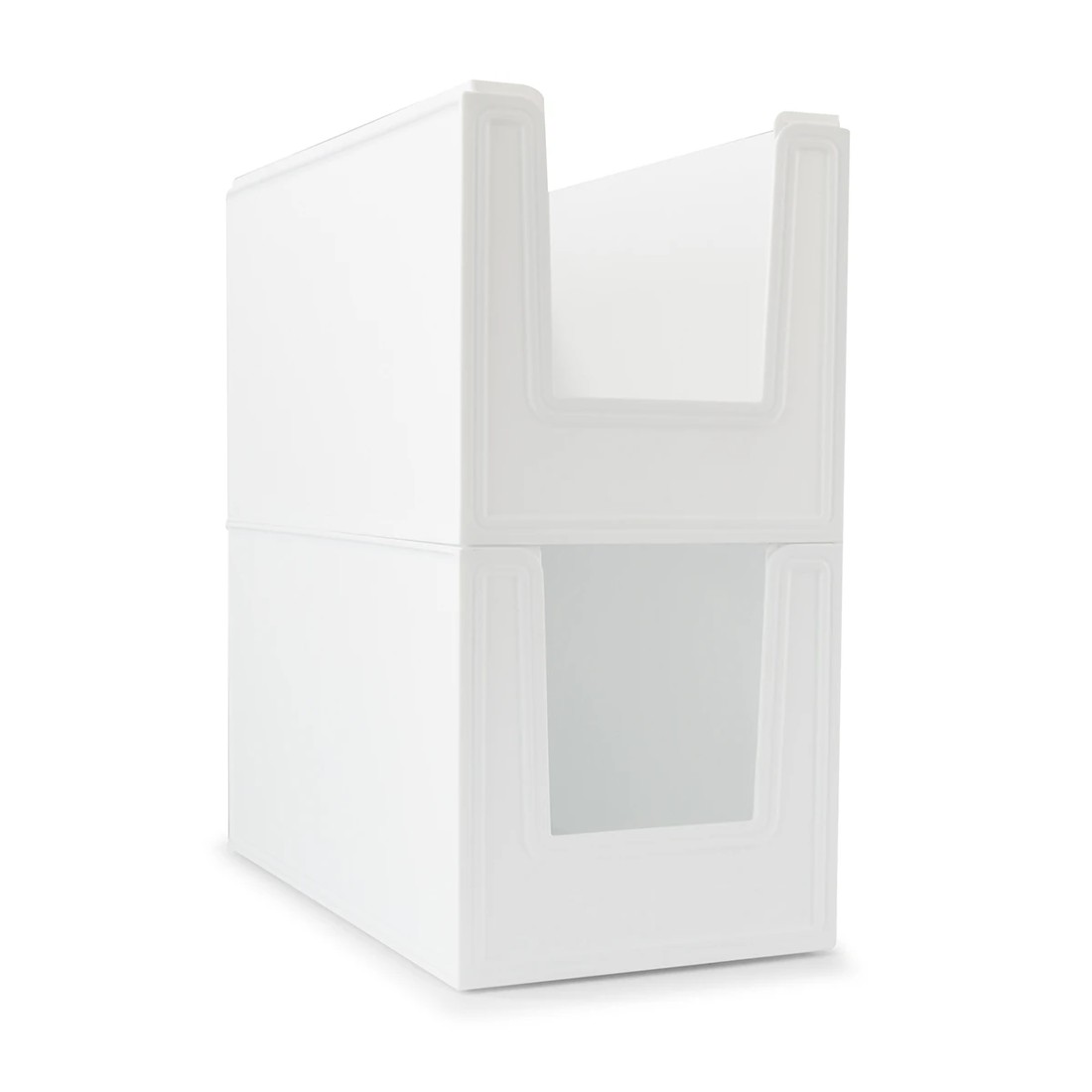 6 15L Modular Open Front Stackable Bin - White, 6 of 10