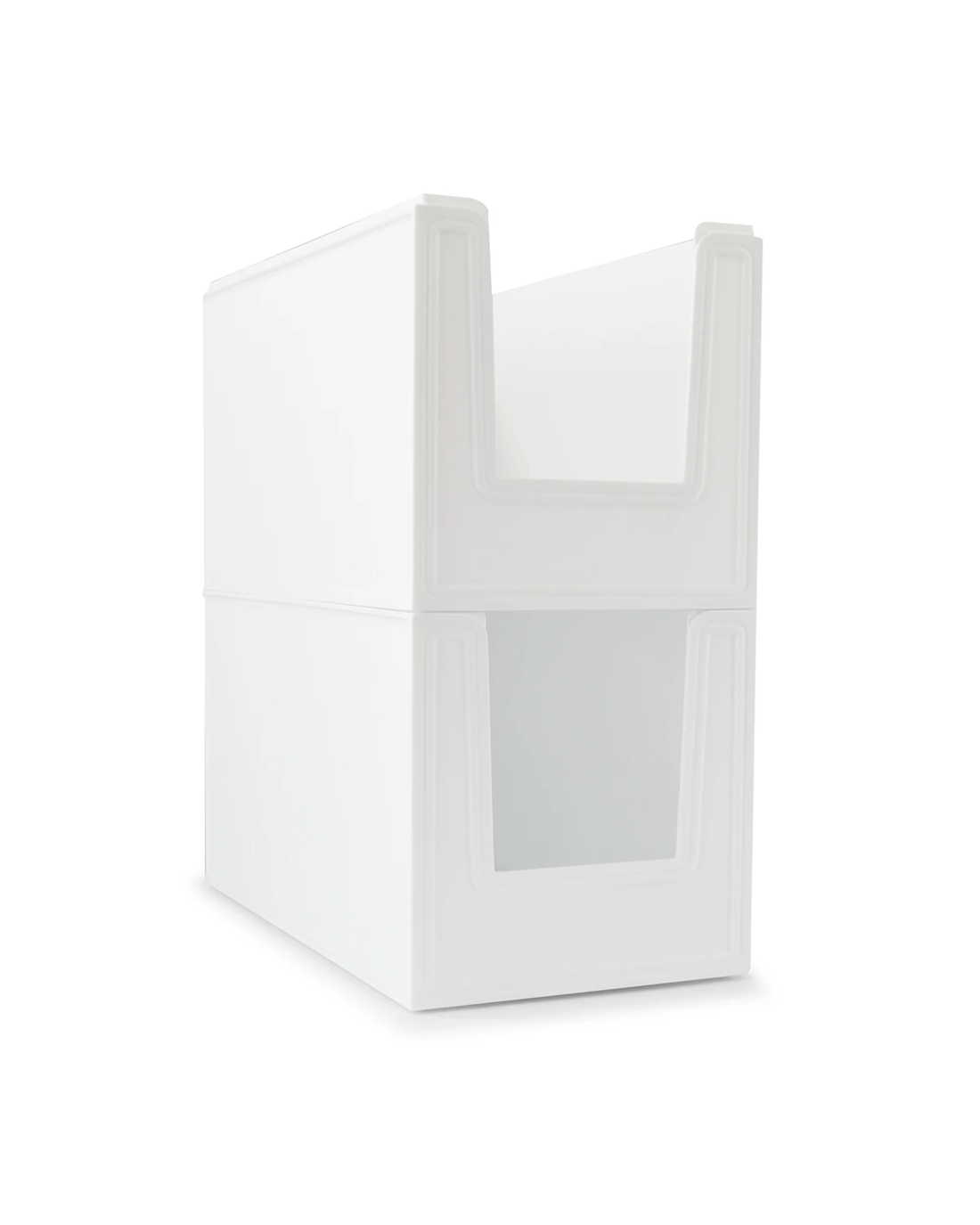 6 15L Modular Open Front Stackable Bin - White, 6 of 10