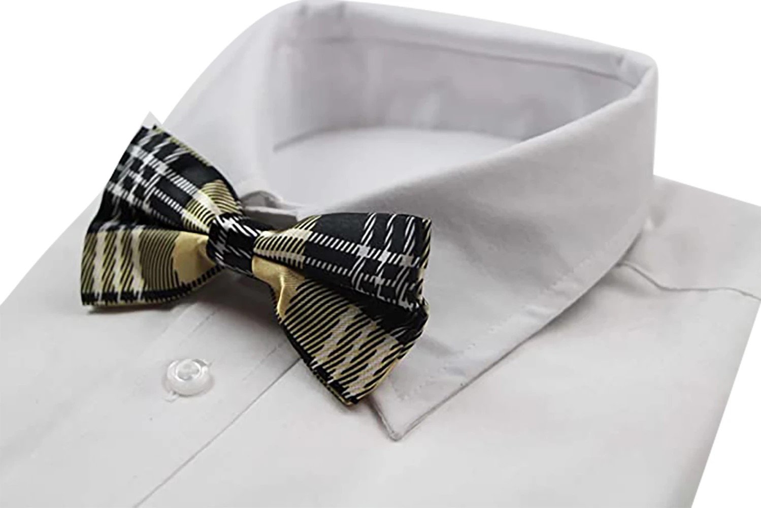 5 Zasel Mens Gold Tarten Plaid Patterned Bow Tie - Multi, 5 of 5
