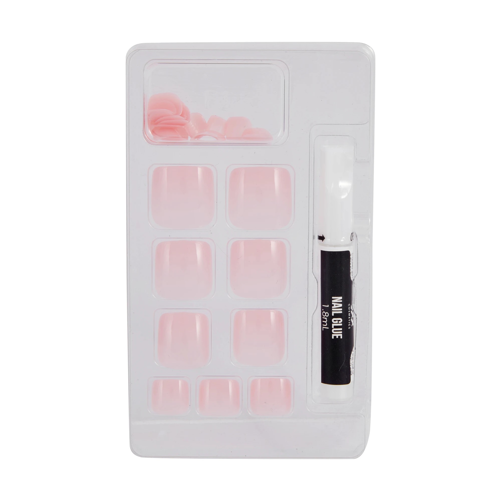 3 OXX Cosmetics 24 Pack Artificial Toenails with Adhesive - Pink, 3 of 5