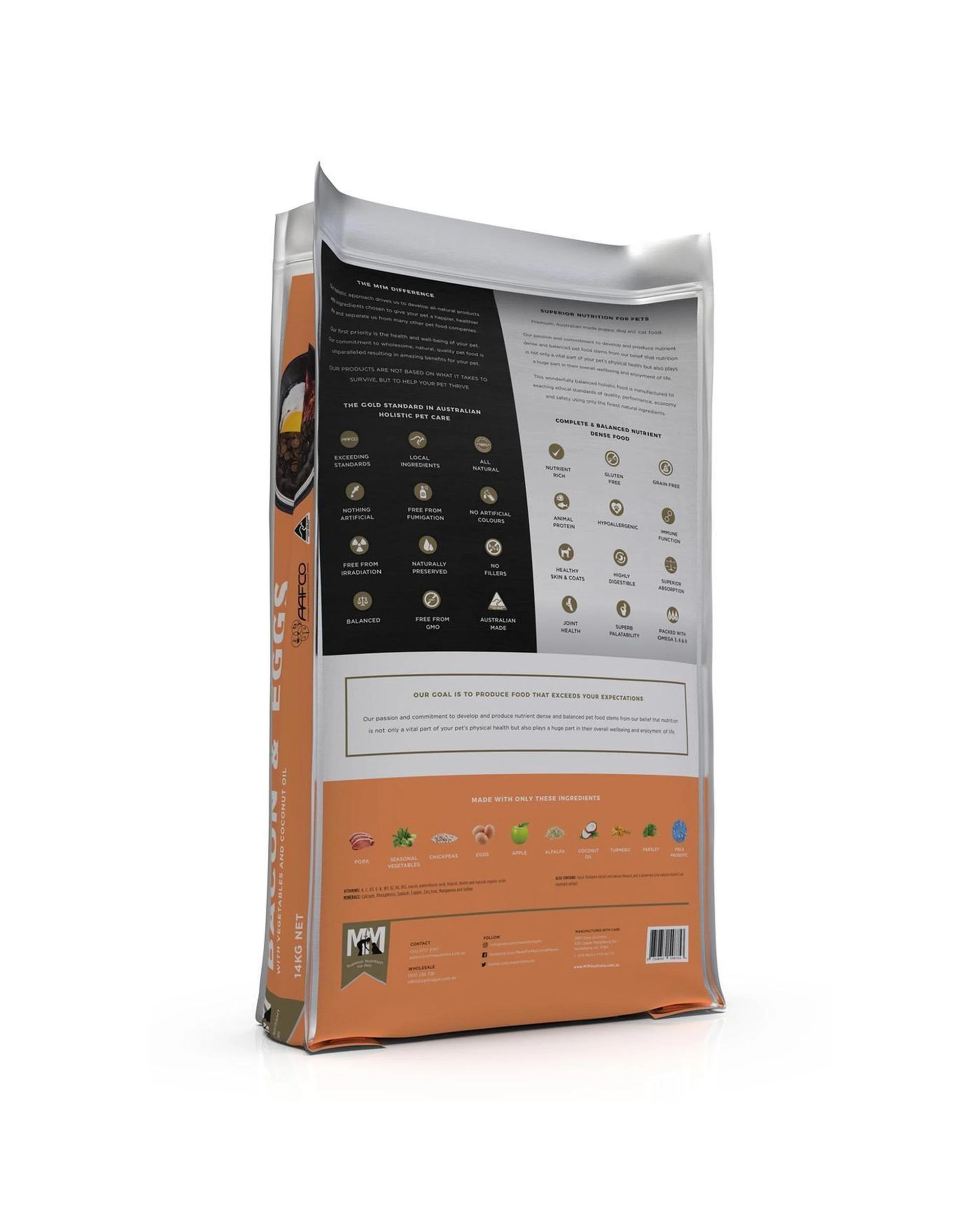 2 MFM All Breeds Grain & Gluten Free Dry Dog Food Bacon & Eggs 14kg, 2 of 2