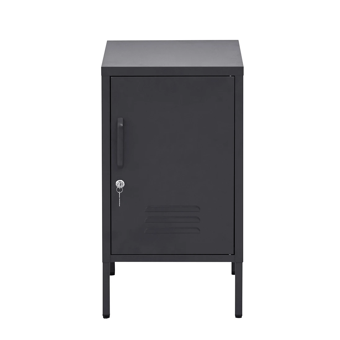 1 Artiss Bedside Table Metal Cabinet - Black, 1 of 8
