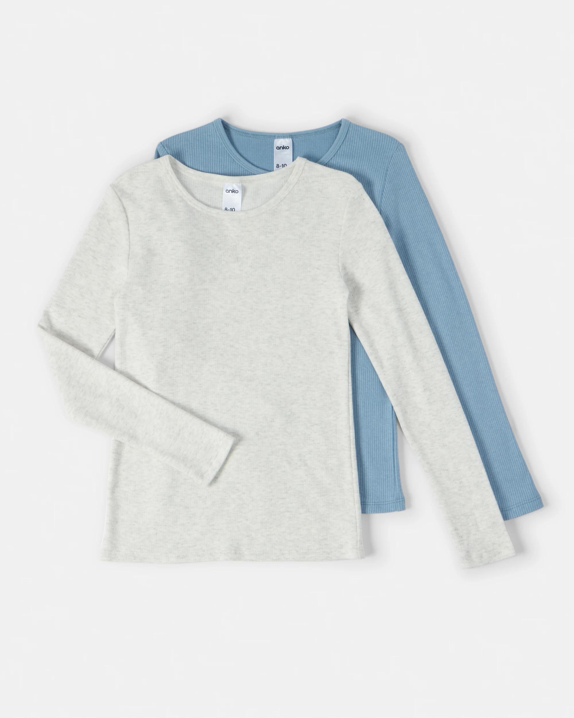 1 2 Pack Long Sleeve Thermal Top Blu Thrmal, 1 of 6