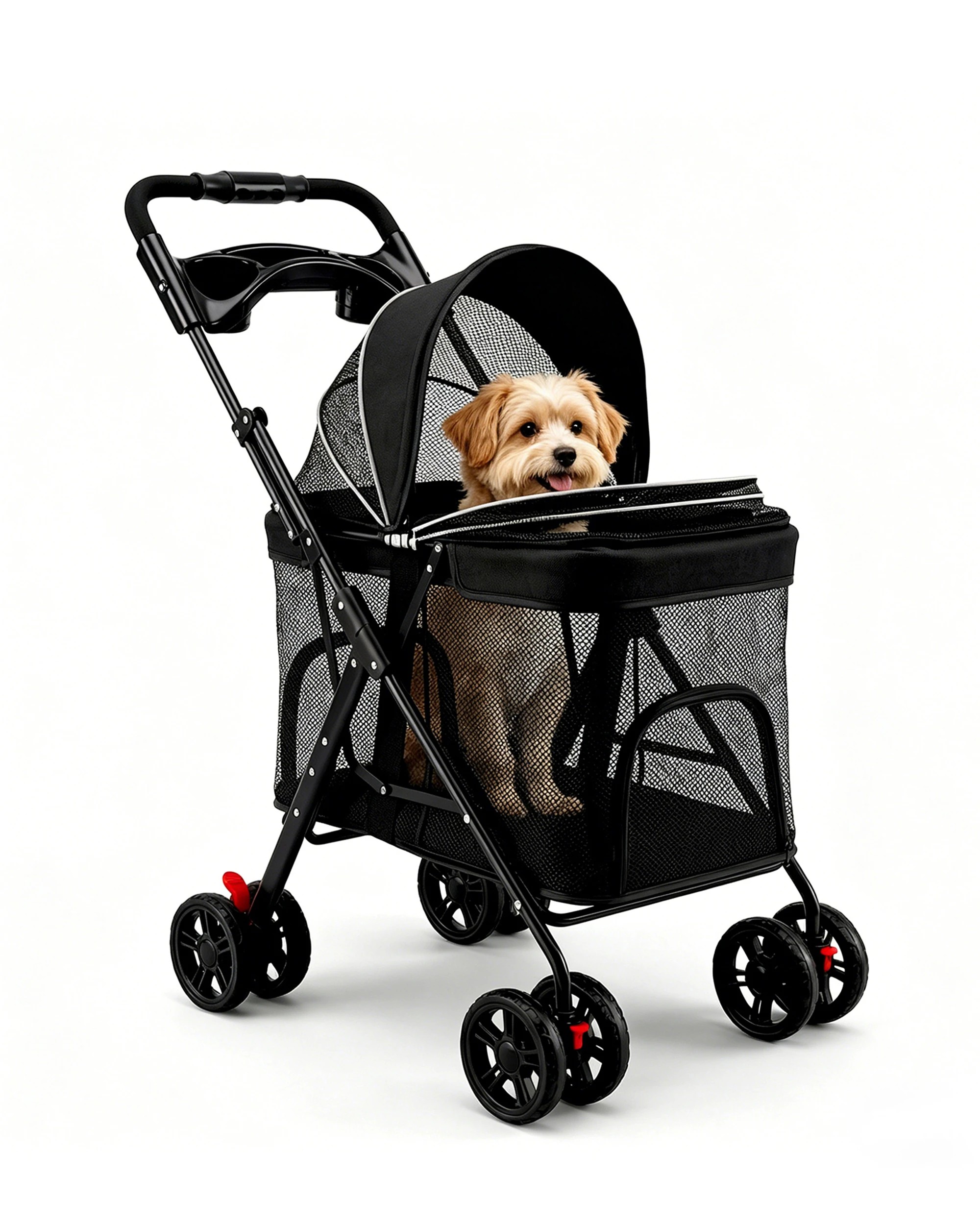 1 Advwin Pet Stroller Pram Foldable Dog Cat Carrier Cage Travel Pushchair, 1 of 9