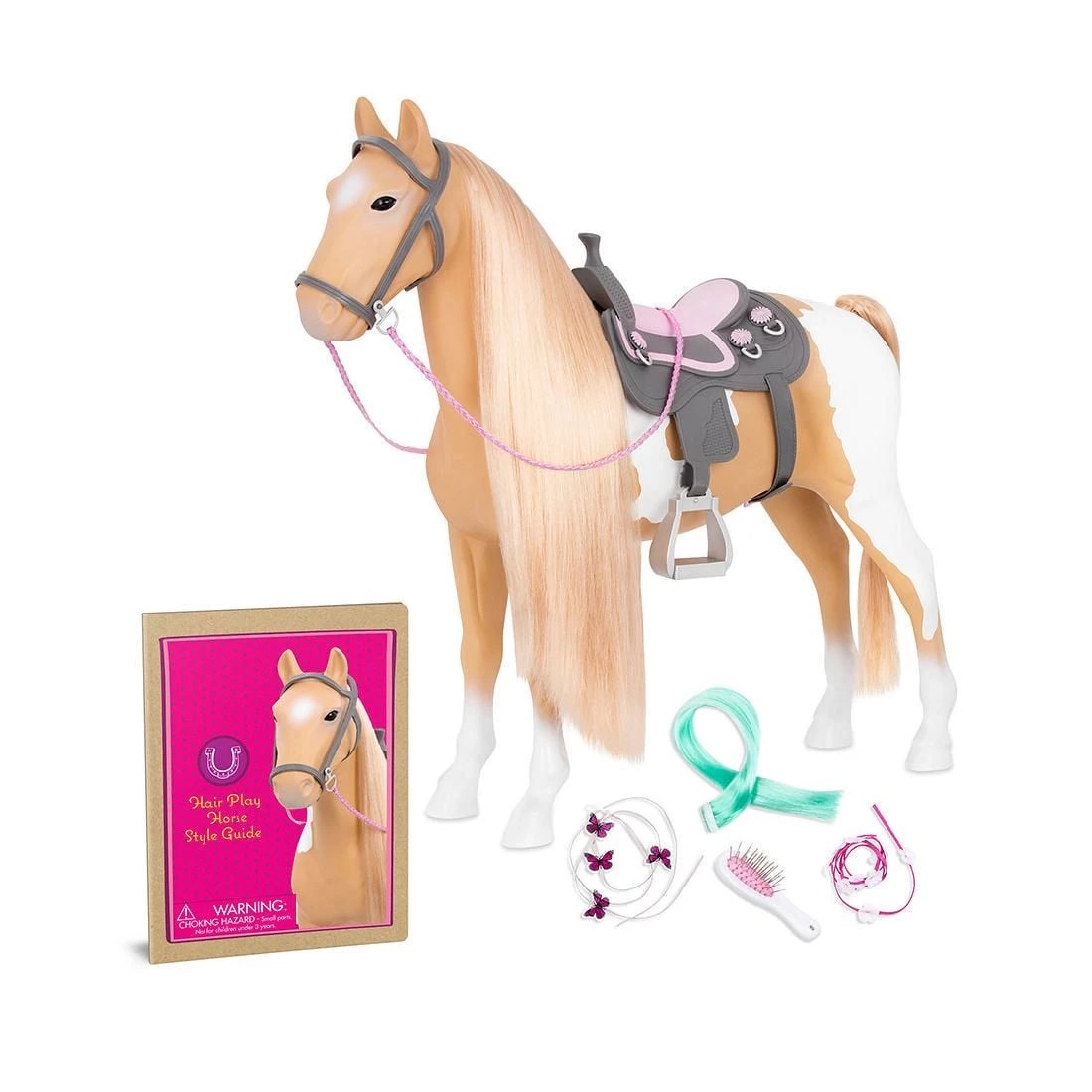 1 Our Generation From Hair to There Palomino Paint Hair Play Horse, 1 of 10
