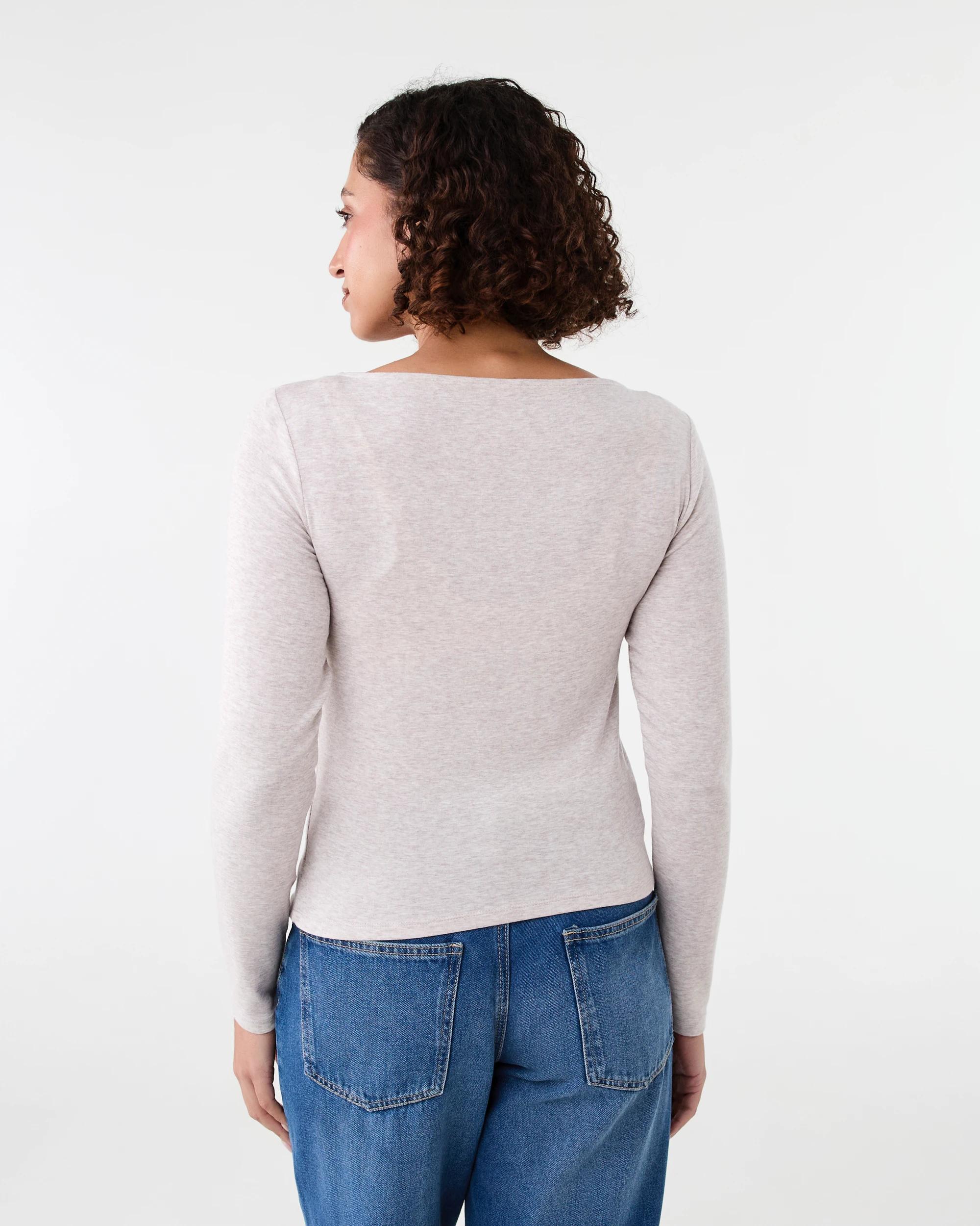 3 Long Sleeve Asymmetric Top Loml Marle, 3 of 6