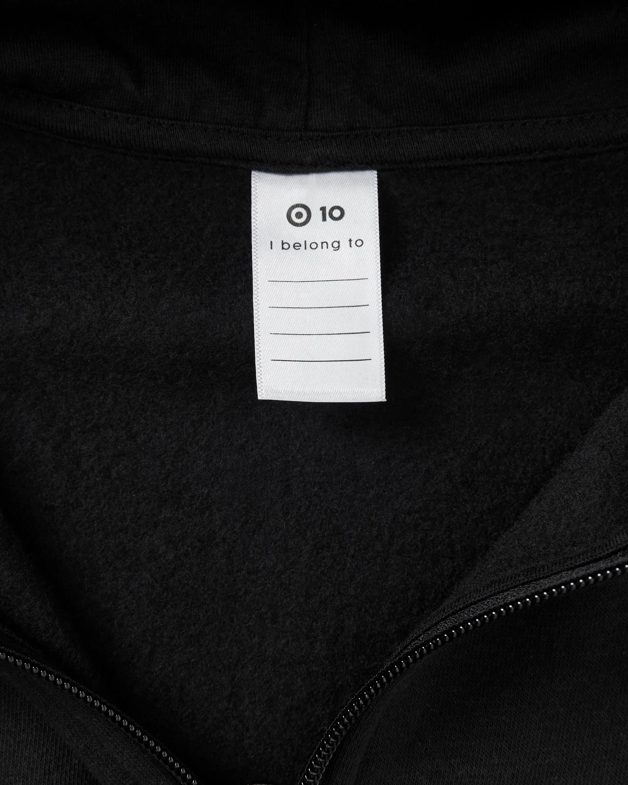 9 Target School Fleece Zip Thru Hoodie BLACK, 9 of 10