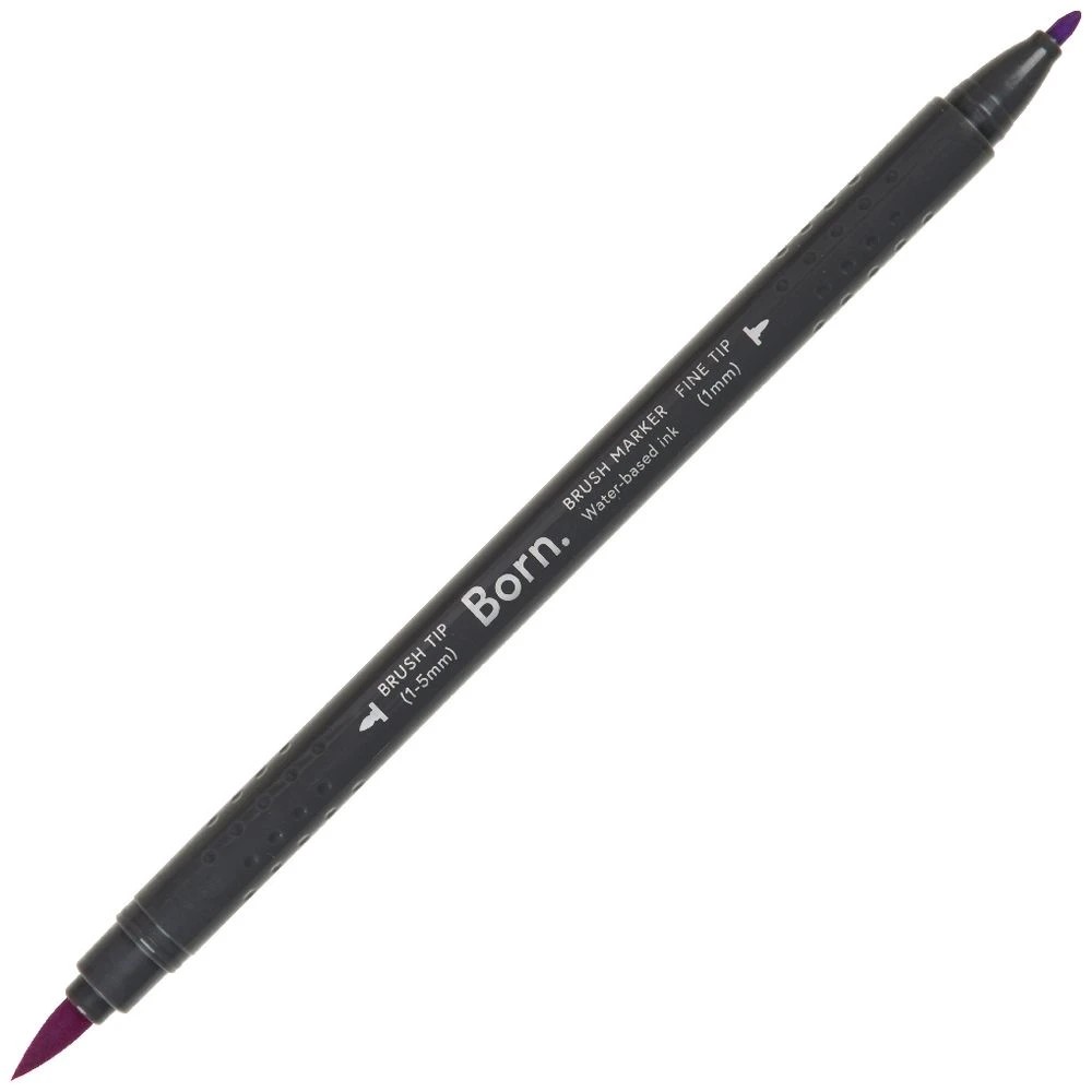 4 Born Professional Brush Dual-Tip Marker Magenta 665, 4 of 4