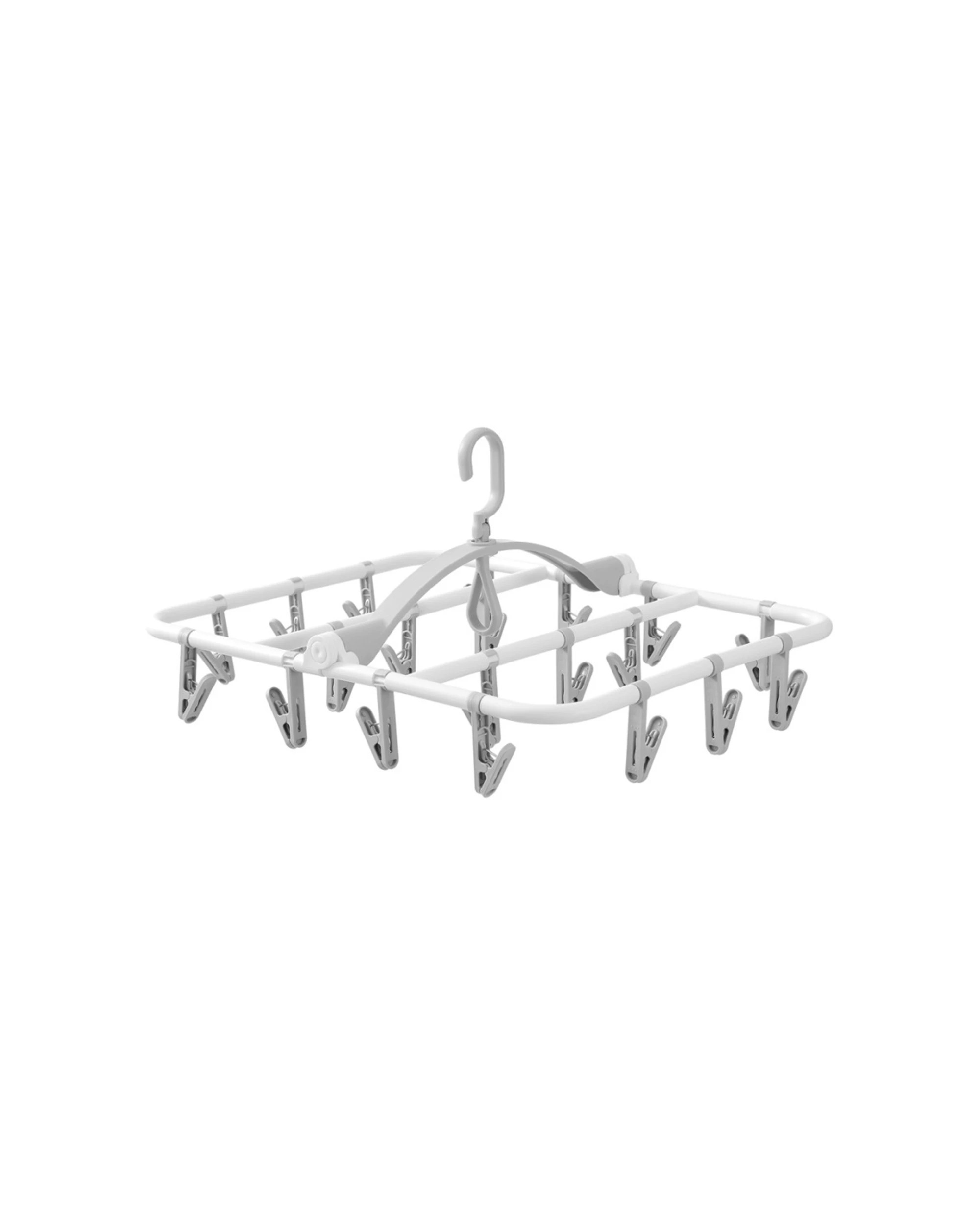 2 Boxsweden 2pc Delicates Foldable Laundry Clothes Drying Hanger 20 Pegs - White, 2 of 7