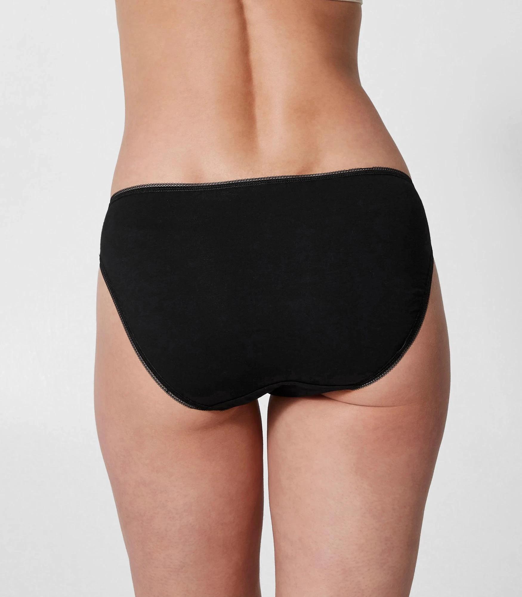 2 Target Women's Cotton/Elastane Bikini Briefs 5 Pack BLACK, 2 of 5