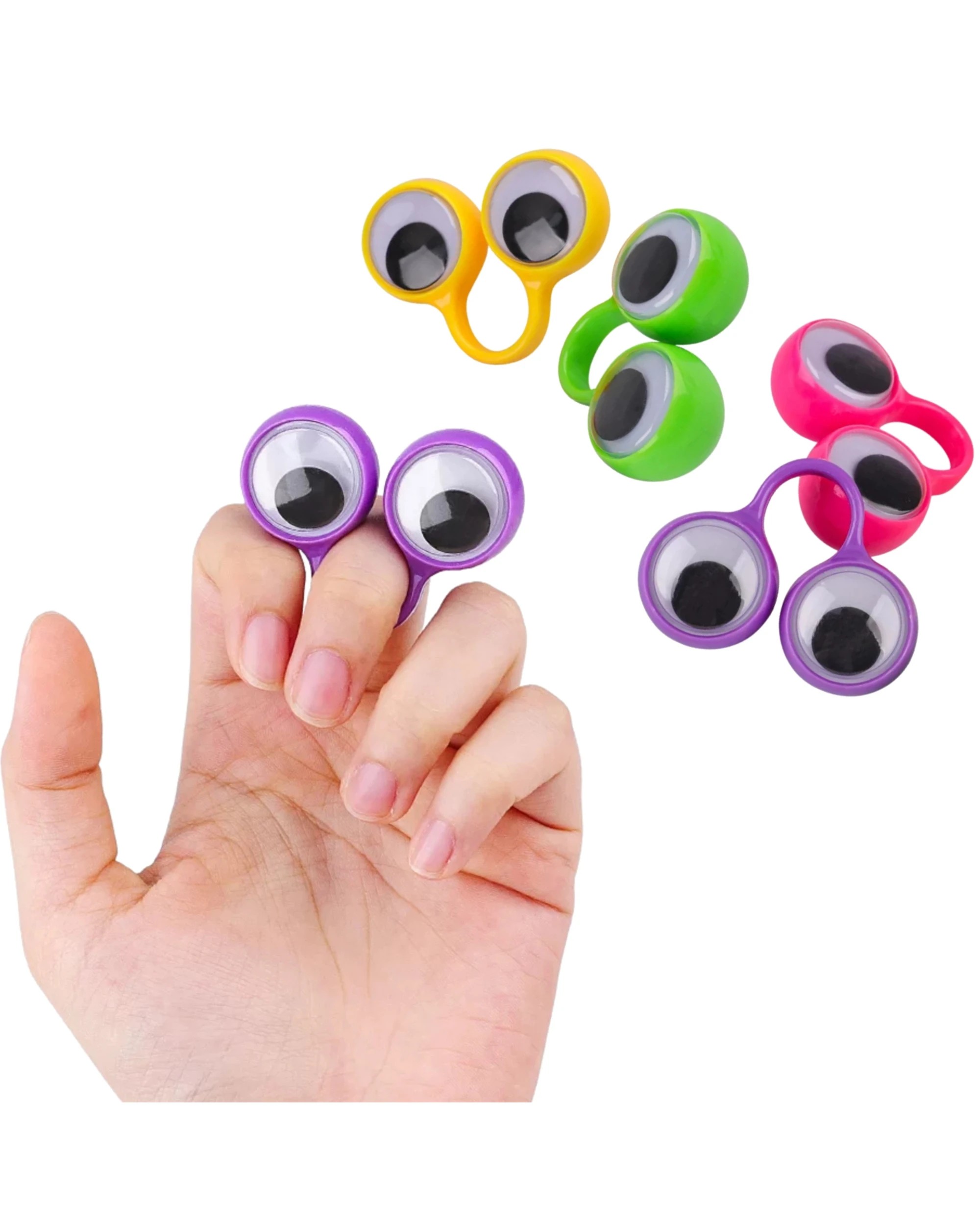 1 Party Maker Googly Eye Finger Rings Pack of 6 - Assorted, 1 of 3