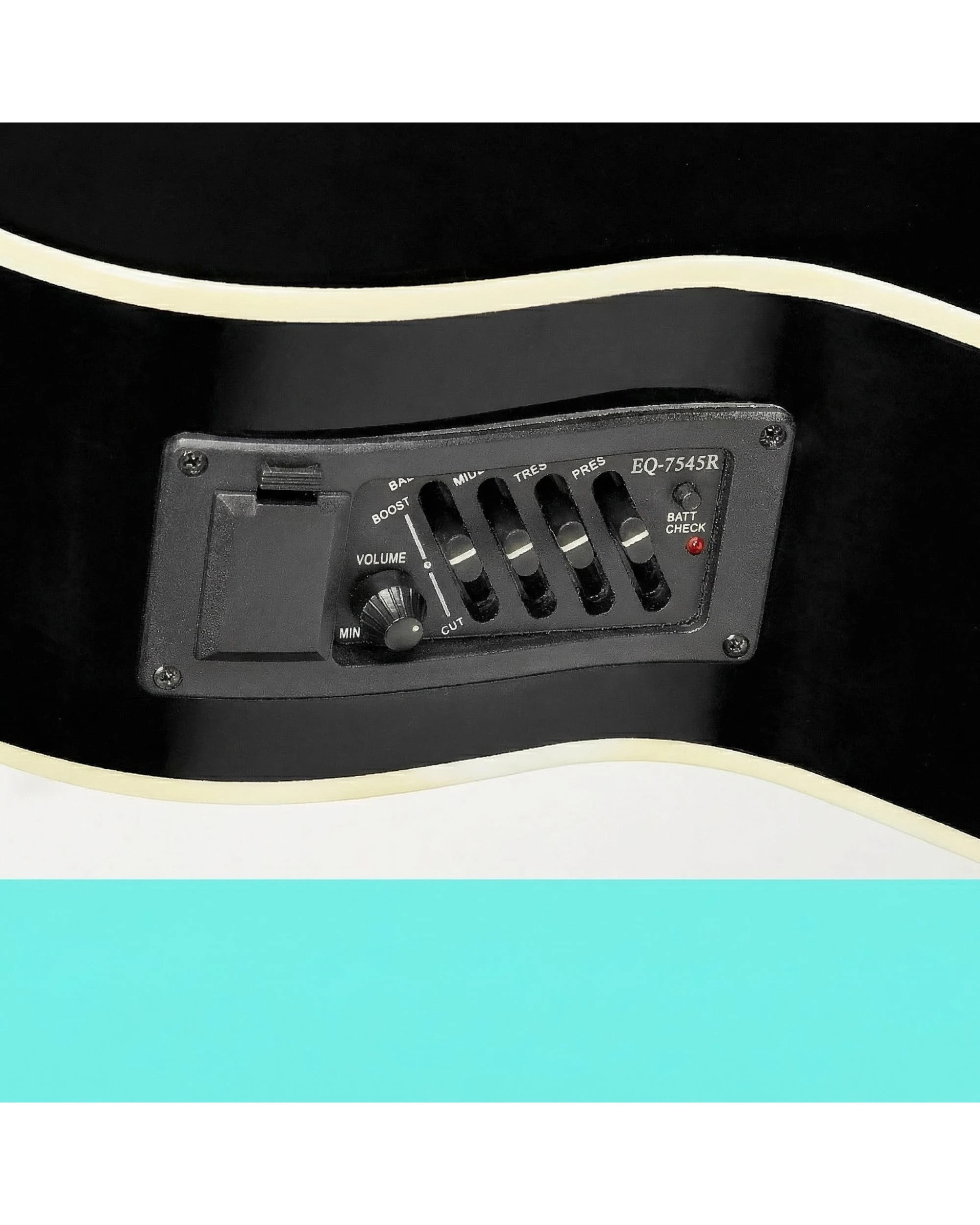 5 Karrera 43in Acoustic Bass Guitar - Black, 5 of 7