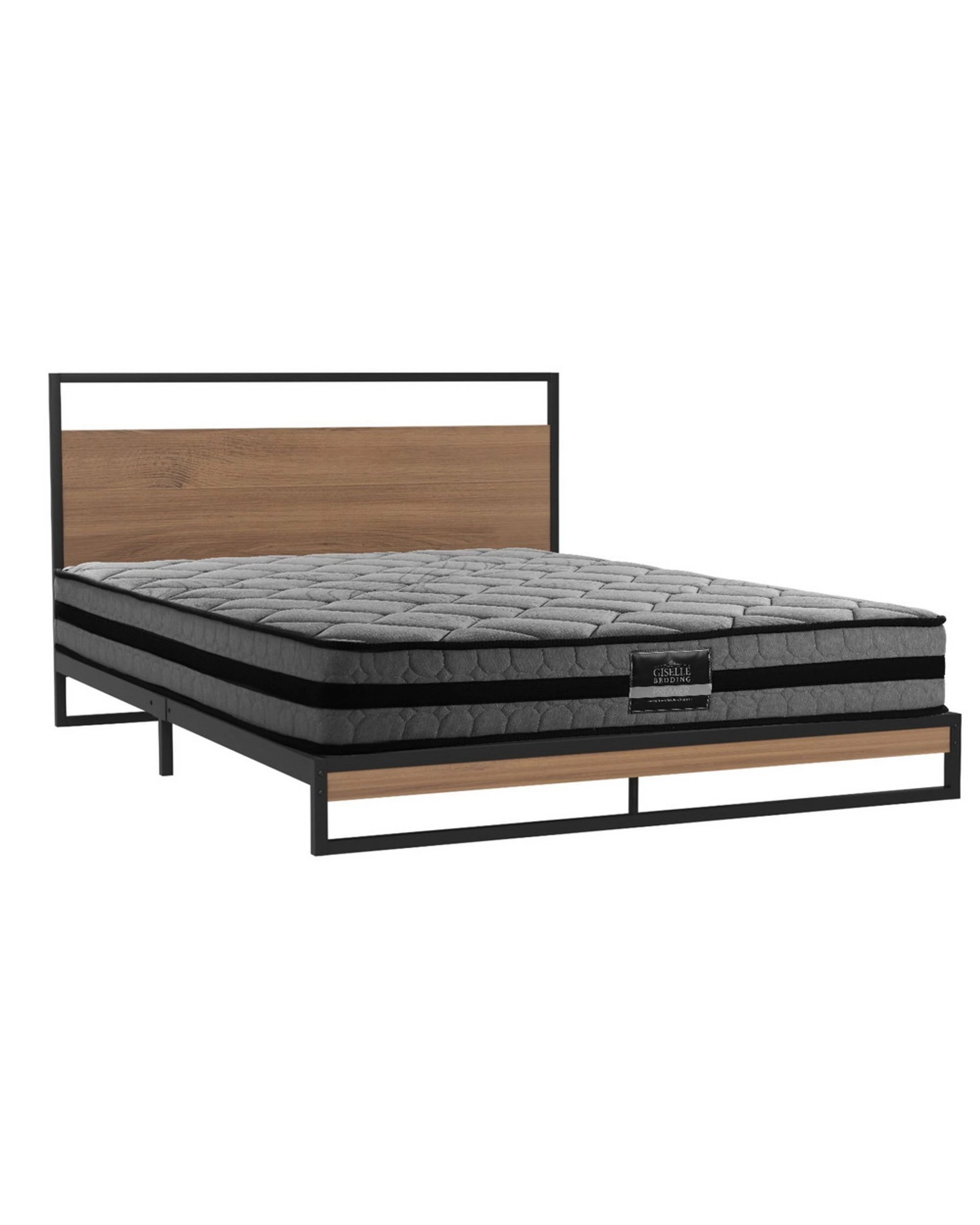 1 Artiss  Metal Bed Frame Double Size Beds Platform with Mattress - Multi, 1 of 5