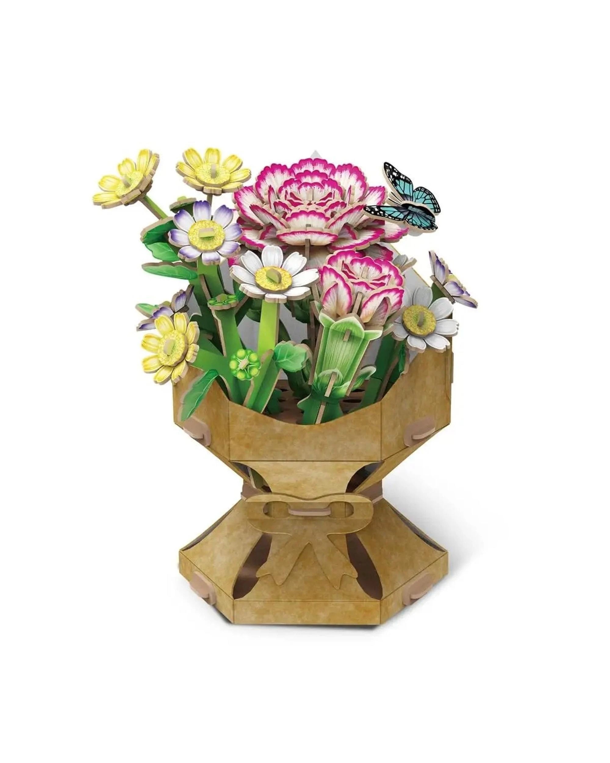 2 CubicFun Flower Bouquet Carnation 134 Piece 3D Puzzle Model Kit, 2 of 2
