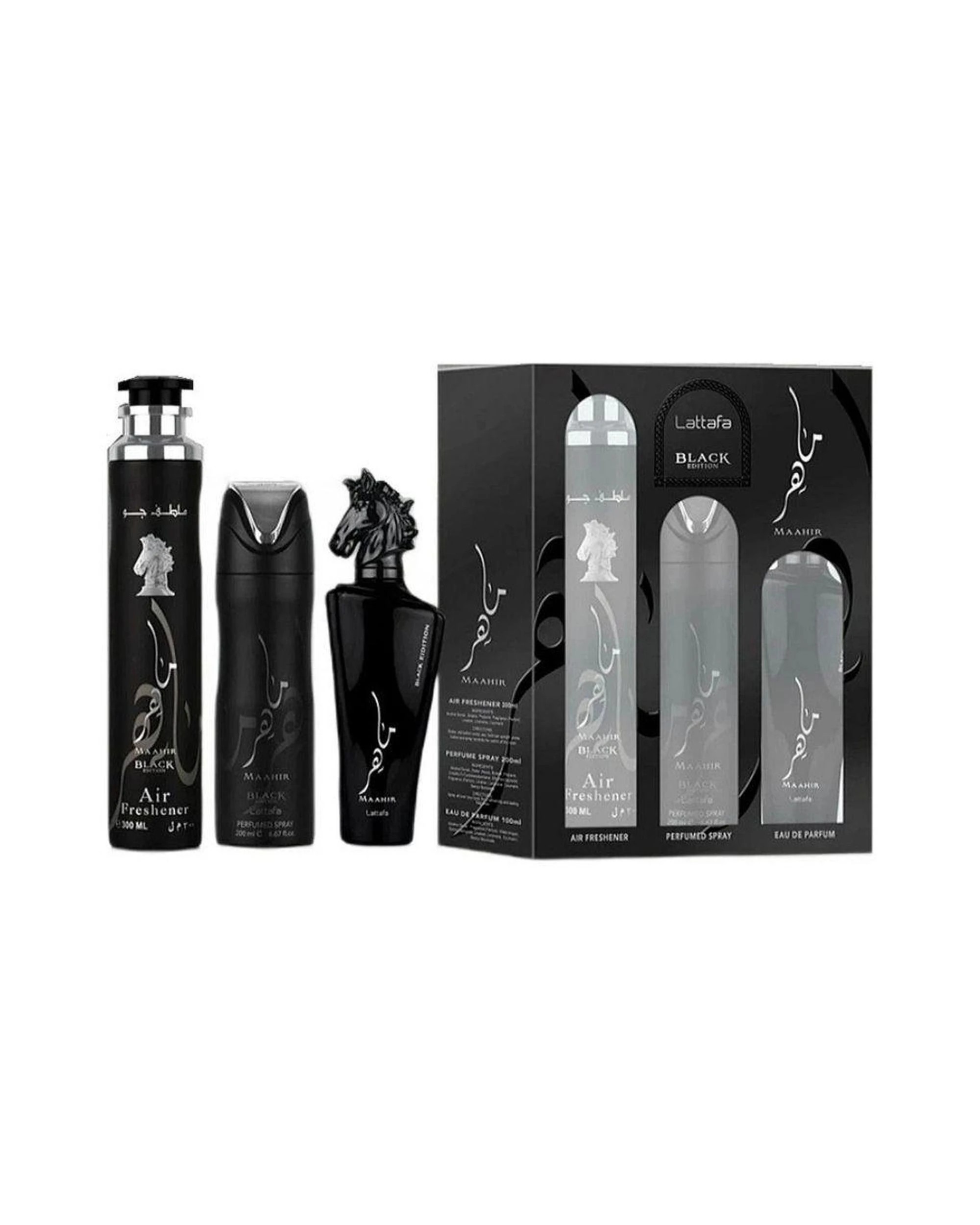 1 Lattafa Maahir Black 3 Piece 100ml Eau De Parfum, 1 of 1