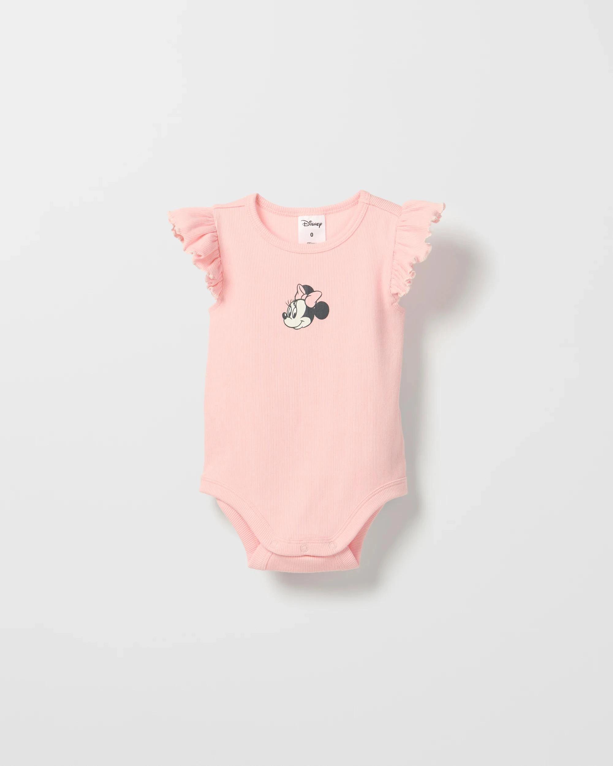 3 Baby Disney Organic Cotton Rib Bodysuit and Shorts 2 Piece Set MINNIE MOUSE, 3 of 5