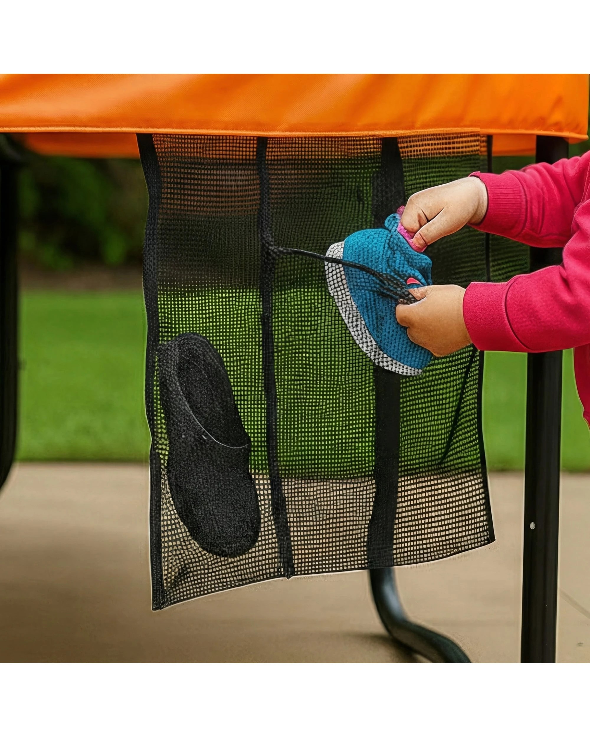 4 Kahuna 10 ft x 15 ft Oval Outdoor Trampoline with Reversible Pad and LED Basketball Set - Assorted, 4 of 9