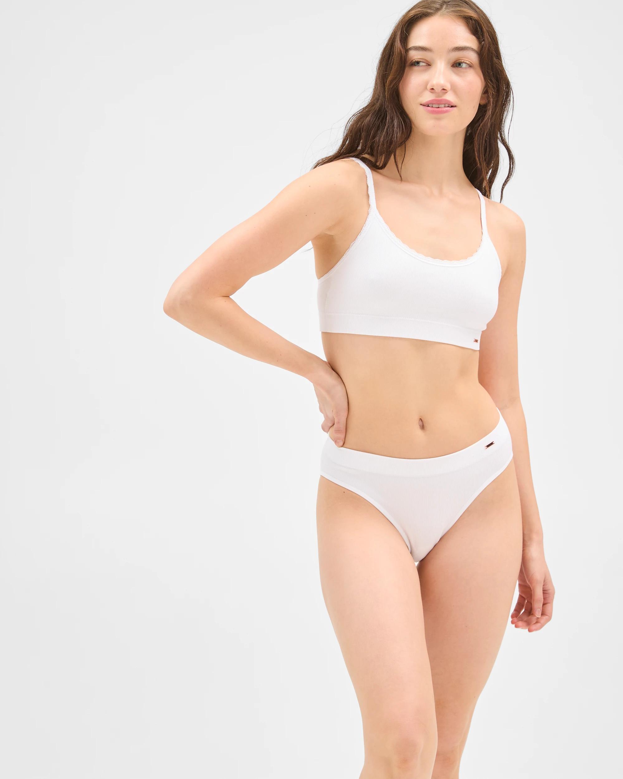 3 Lily Loves 2 Pack Rib Seamfree High Waist Bikini Briefs WHITE, 3 of 10