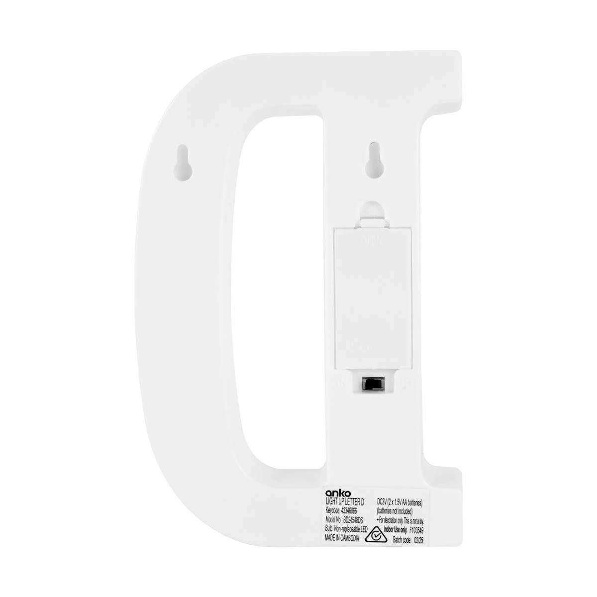 3 Light Up Letter - D, 3 of 5