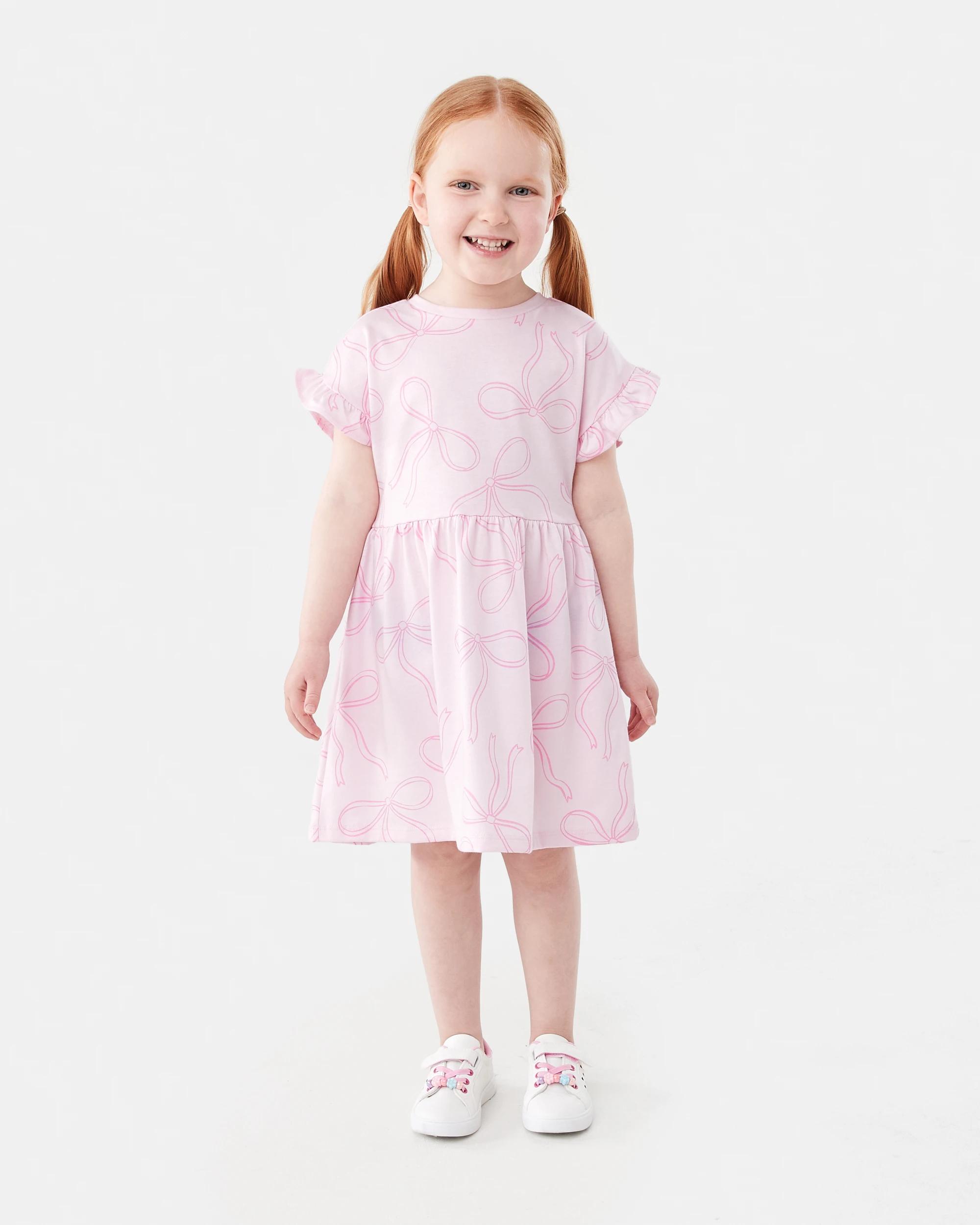 7 Jersey Dress Pnk Bows, 7 of 8