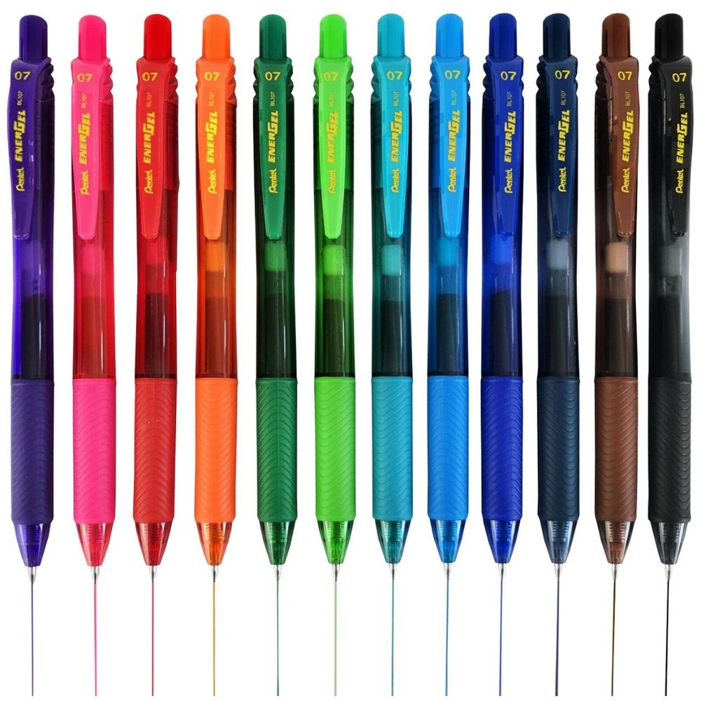 4 Pentel Energel X BL107 Gel Pen 0.7mm Sky Blue, 4 of 5