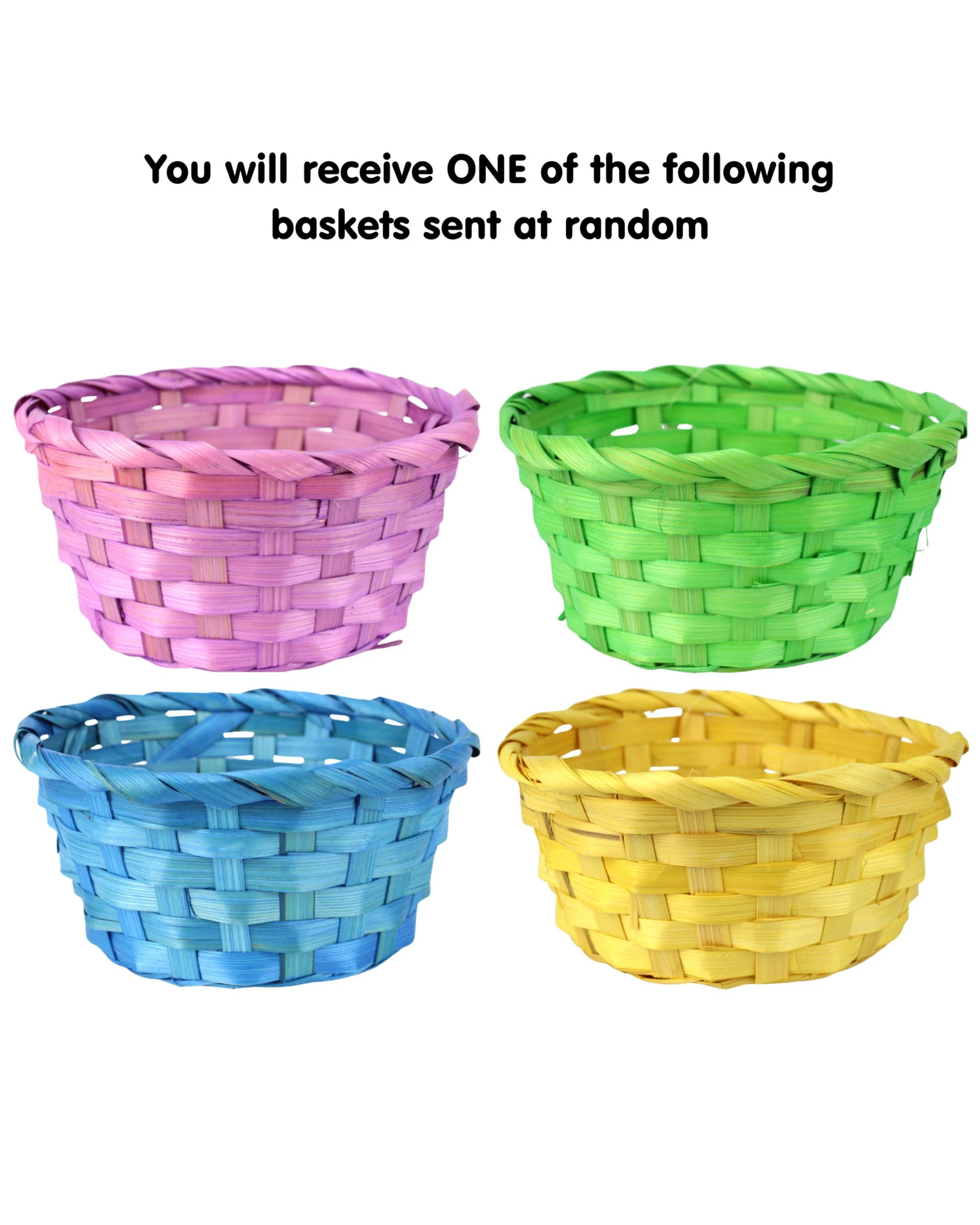 2 Oceana Small Round Woven Easter Gift Basket - Assorted, 2 of 4