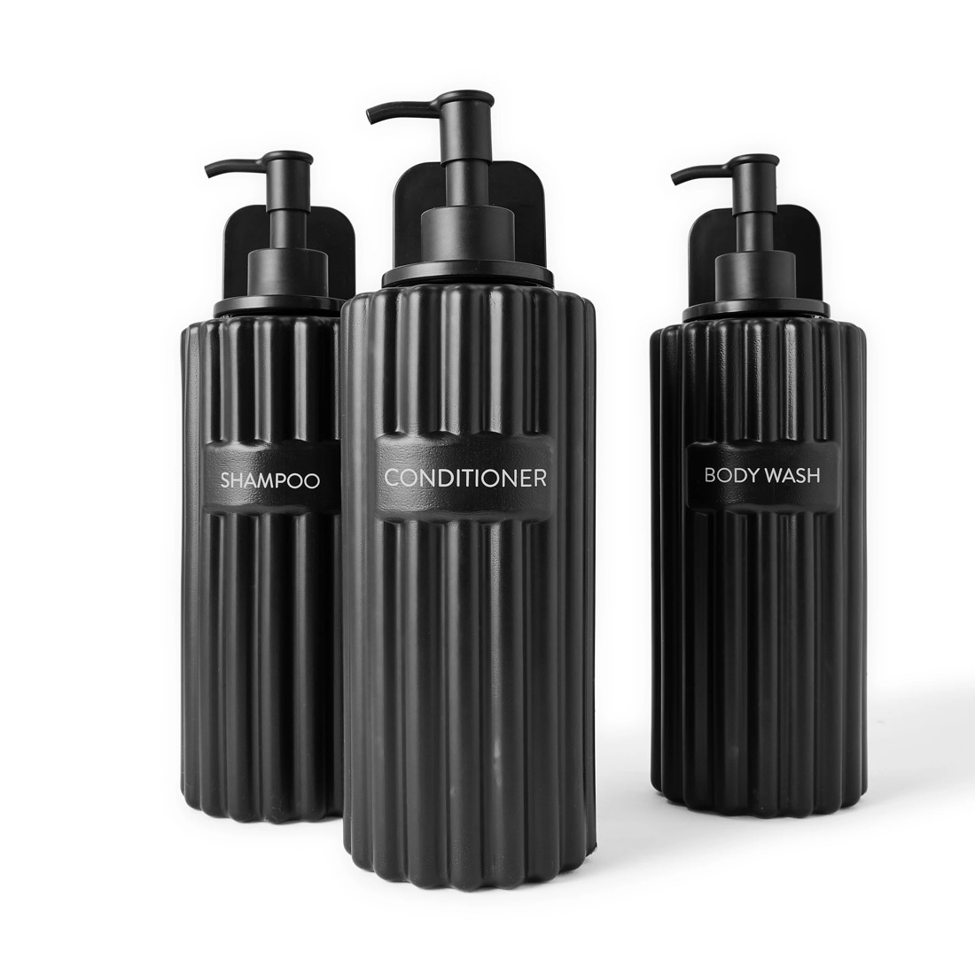 2 Set of 3 Refillable Bottles - Black, 2 of 8