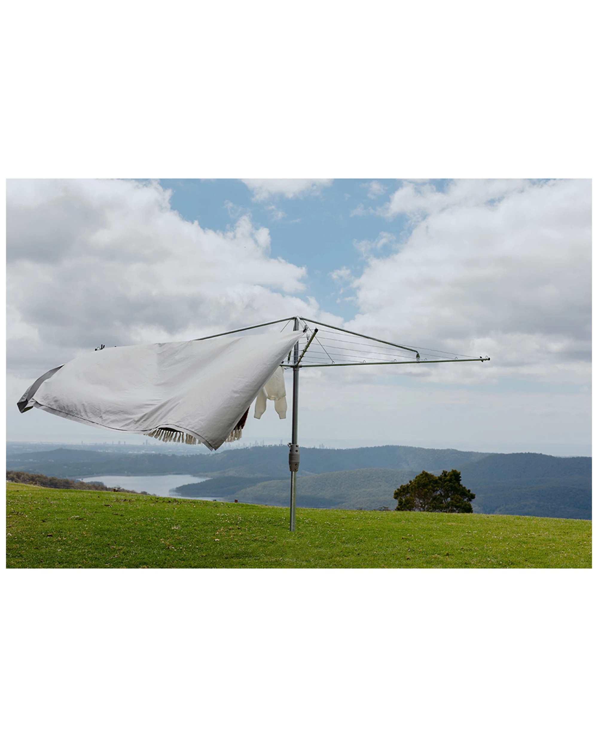 2 Hills Heritage Rotary Hoist 6-line Steel 40m Drying Space Outdoor Clothesline
 - Natural, 2 of 2
