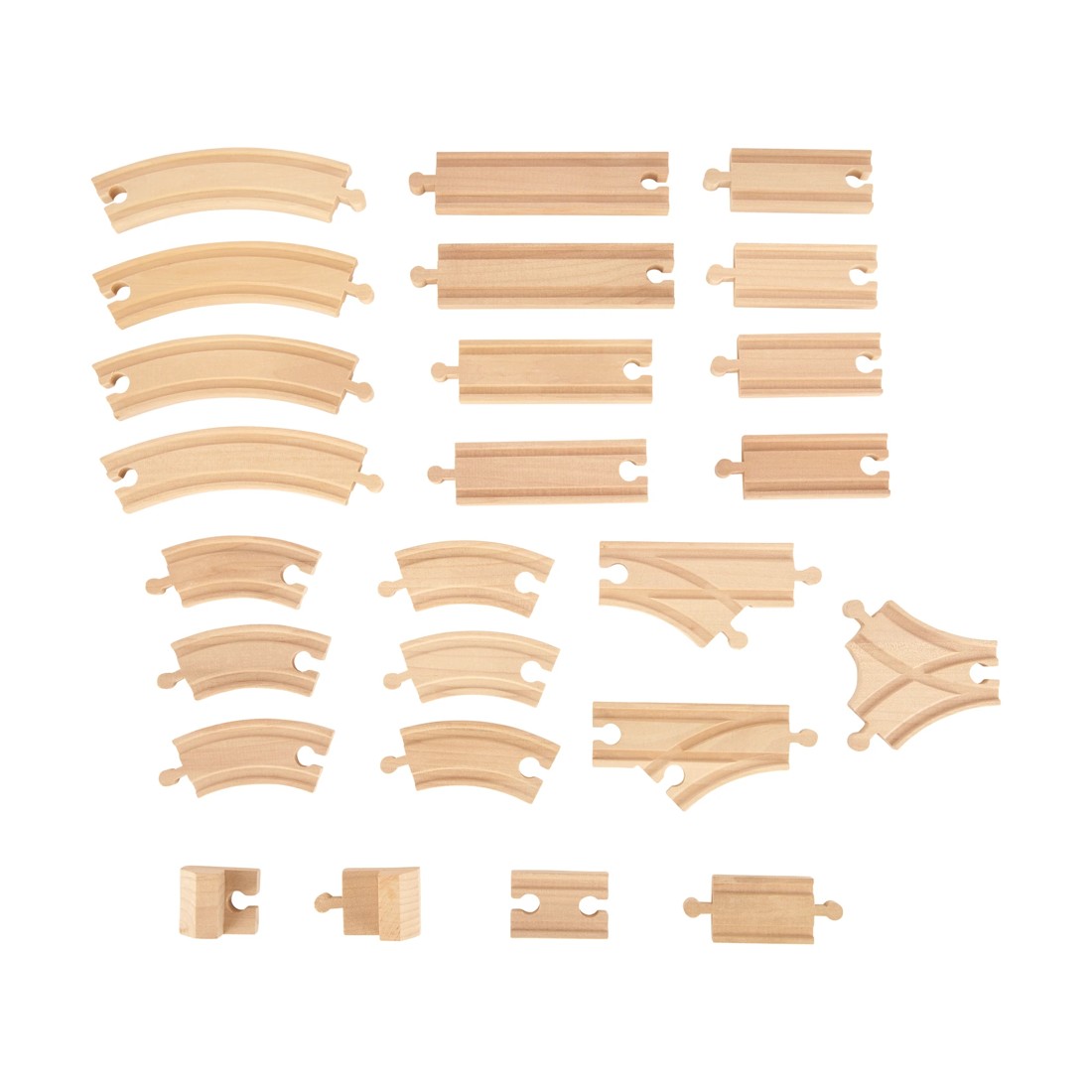8 25 Piece Wooden Train Track Set, 8 of 10