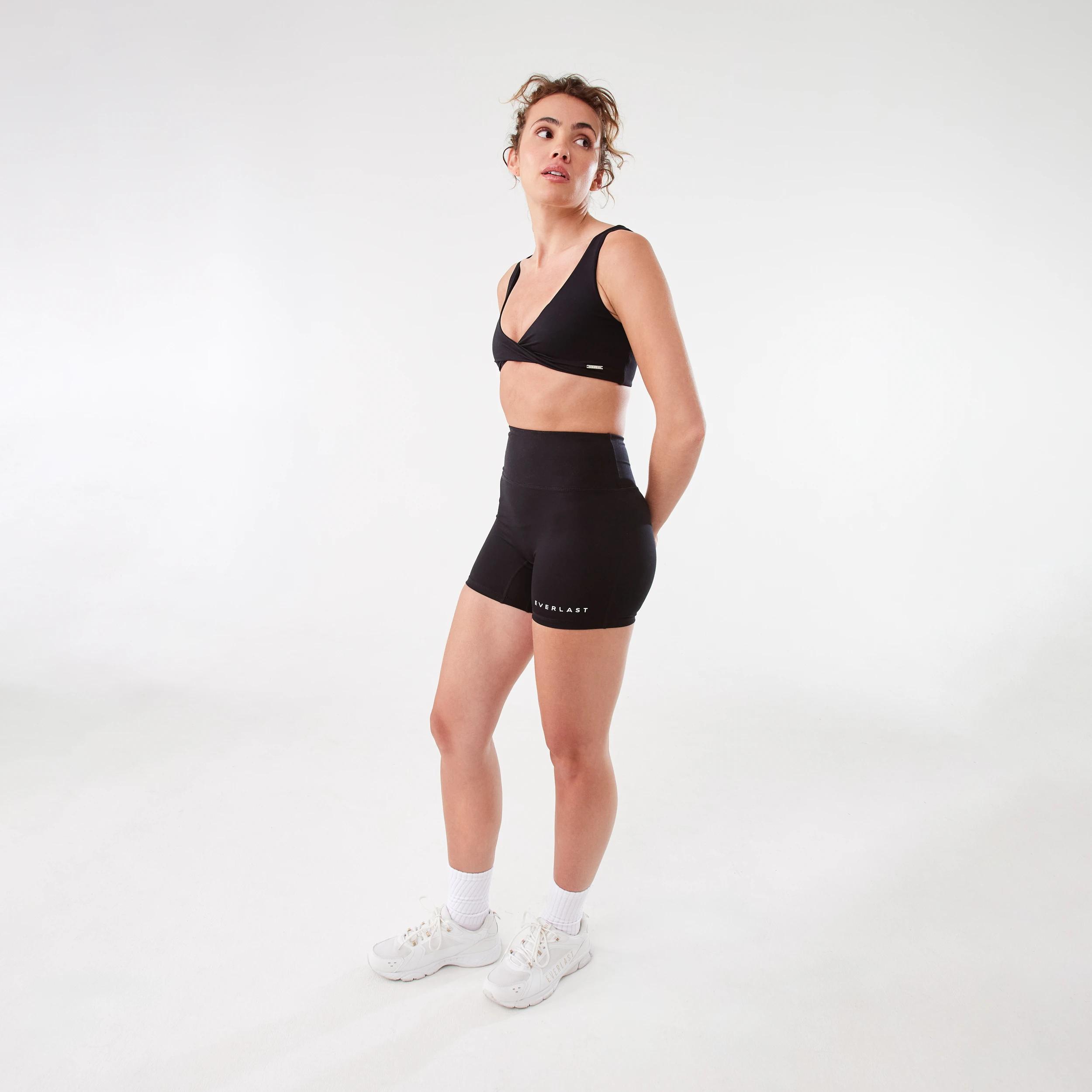 3 Everlast Womens Twist Front Crop Top BLACK, 3 of 9
