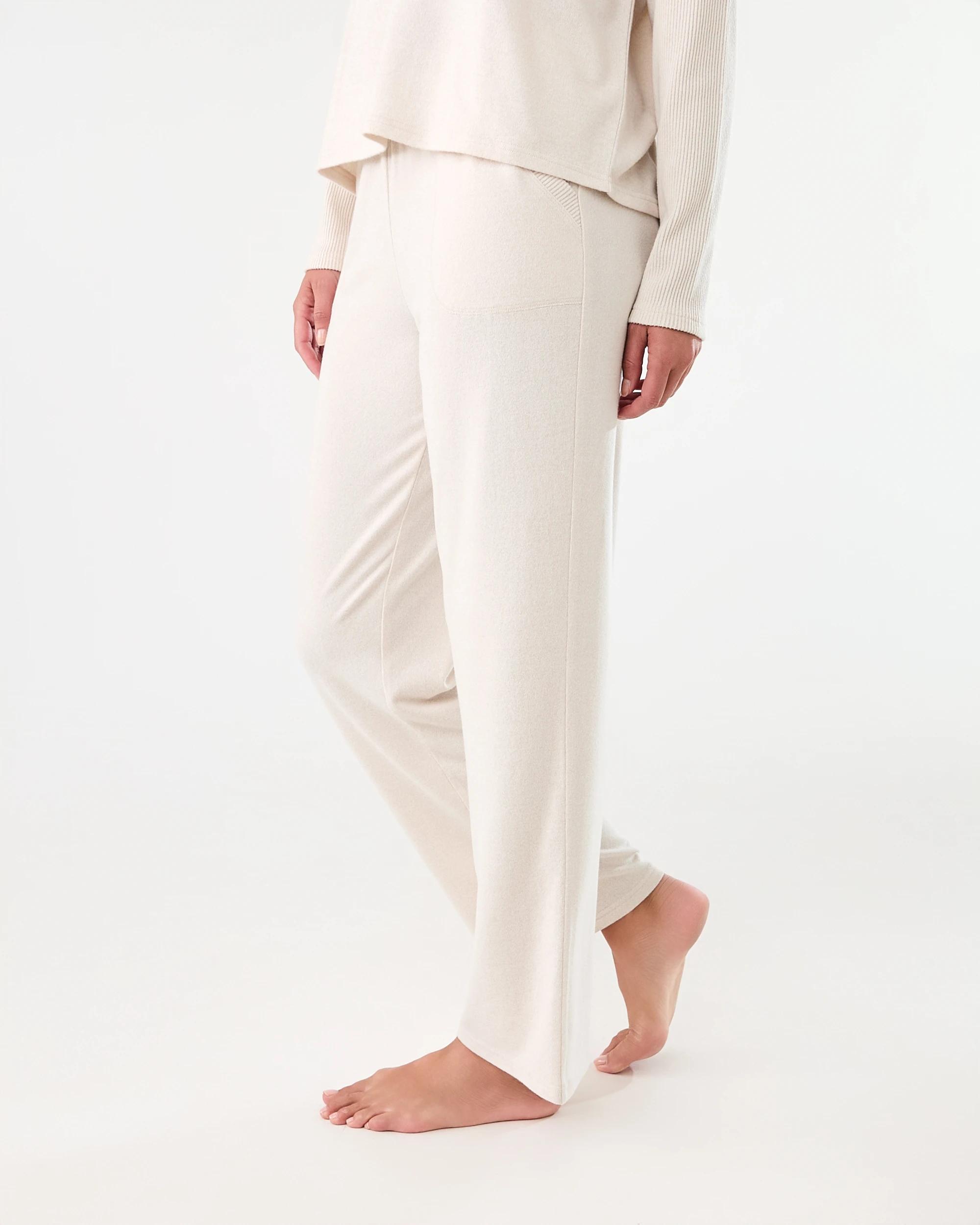 2 Super Soft Rib Trim Lounge Pants Marled Oat, 2 of 6