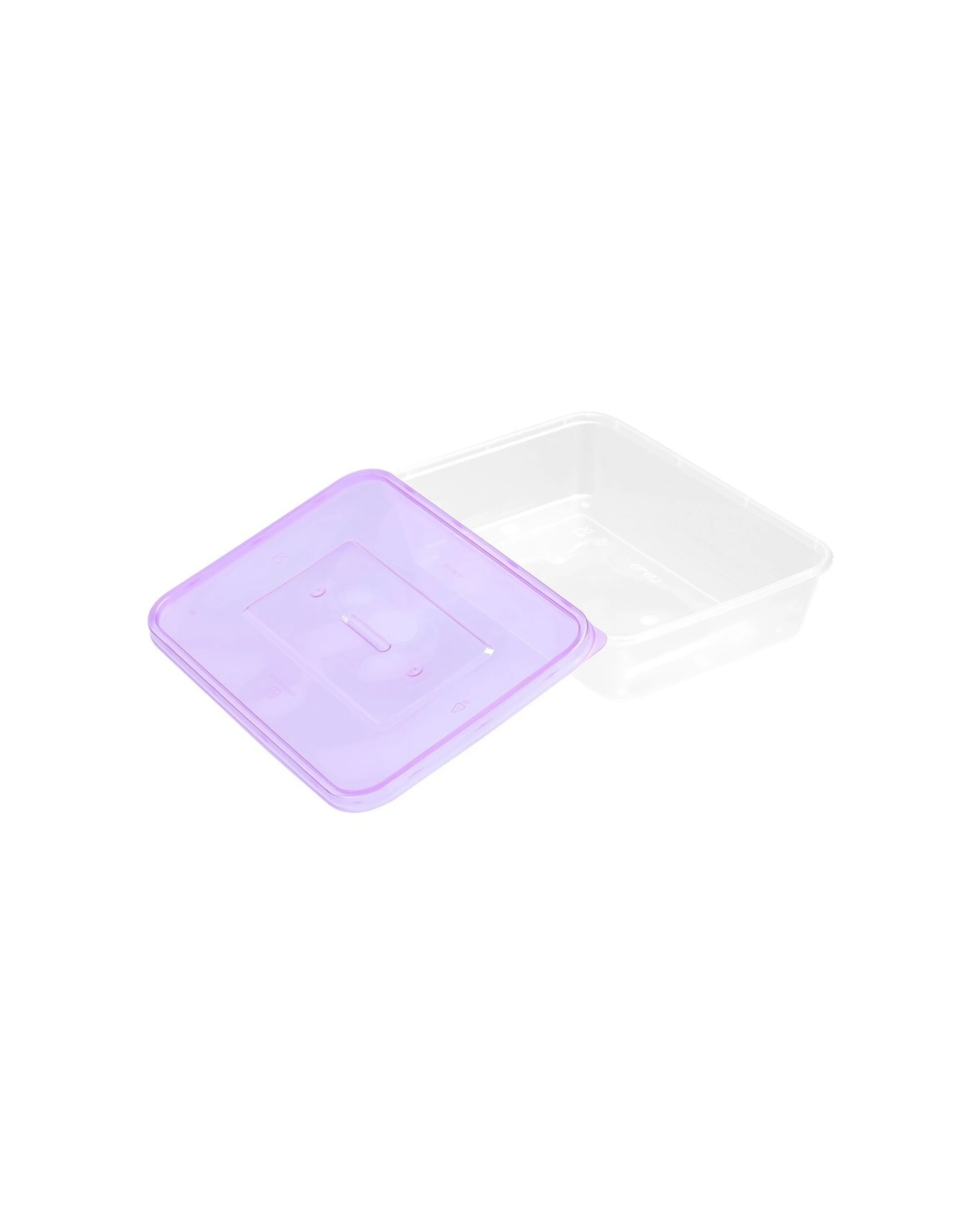 6 20pk Lemon & Lime Rectangle 500ml Reusable Food/meal Container W/ Coloured Lids
 - Multi, 6 of 6