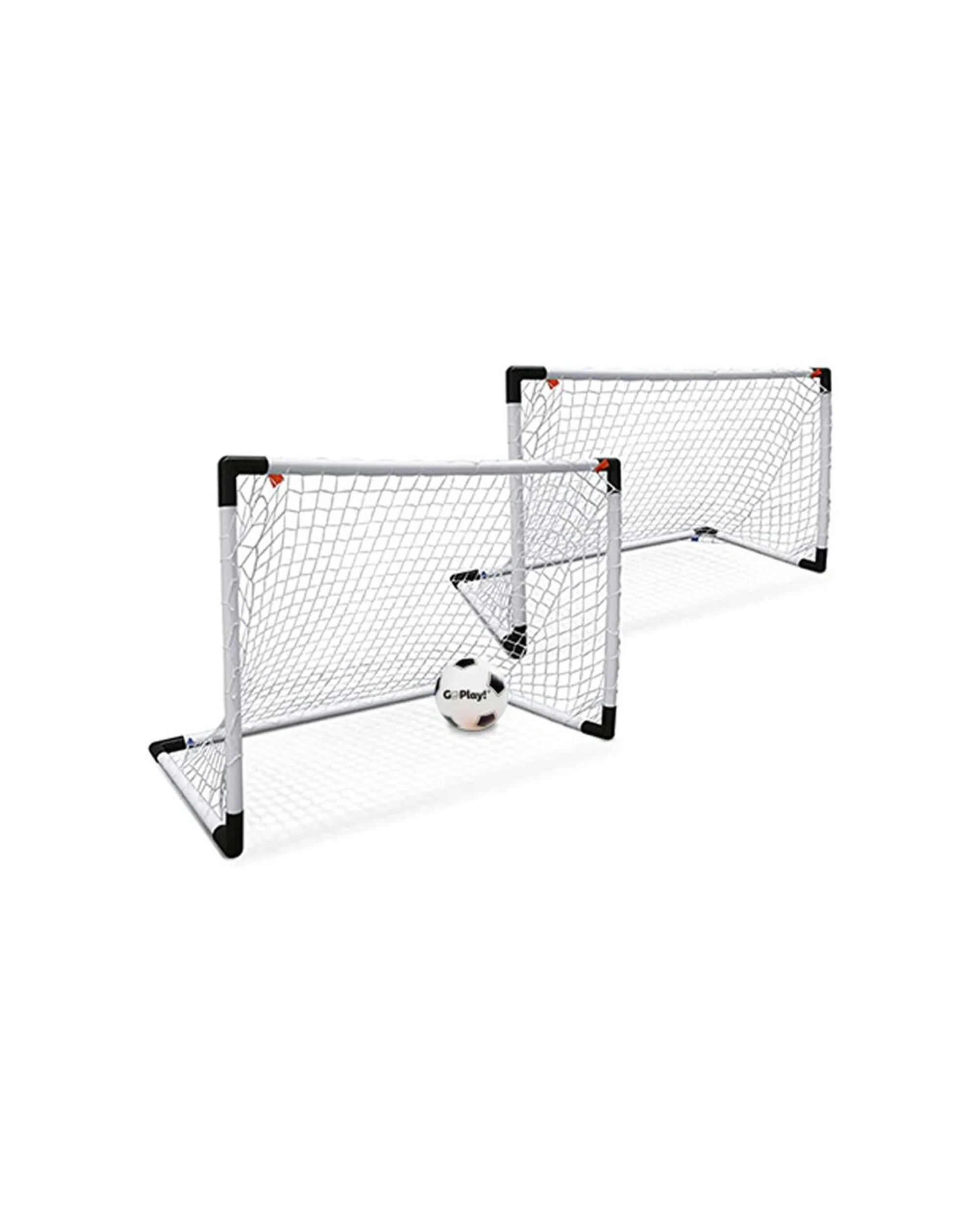 1 Go Play 2-in-1 Indoor Outdoor 182cm Soccer Goal Post Kids 5 Plus Set Complete - White, 1 of 4