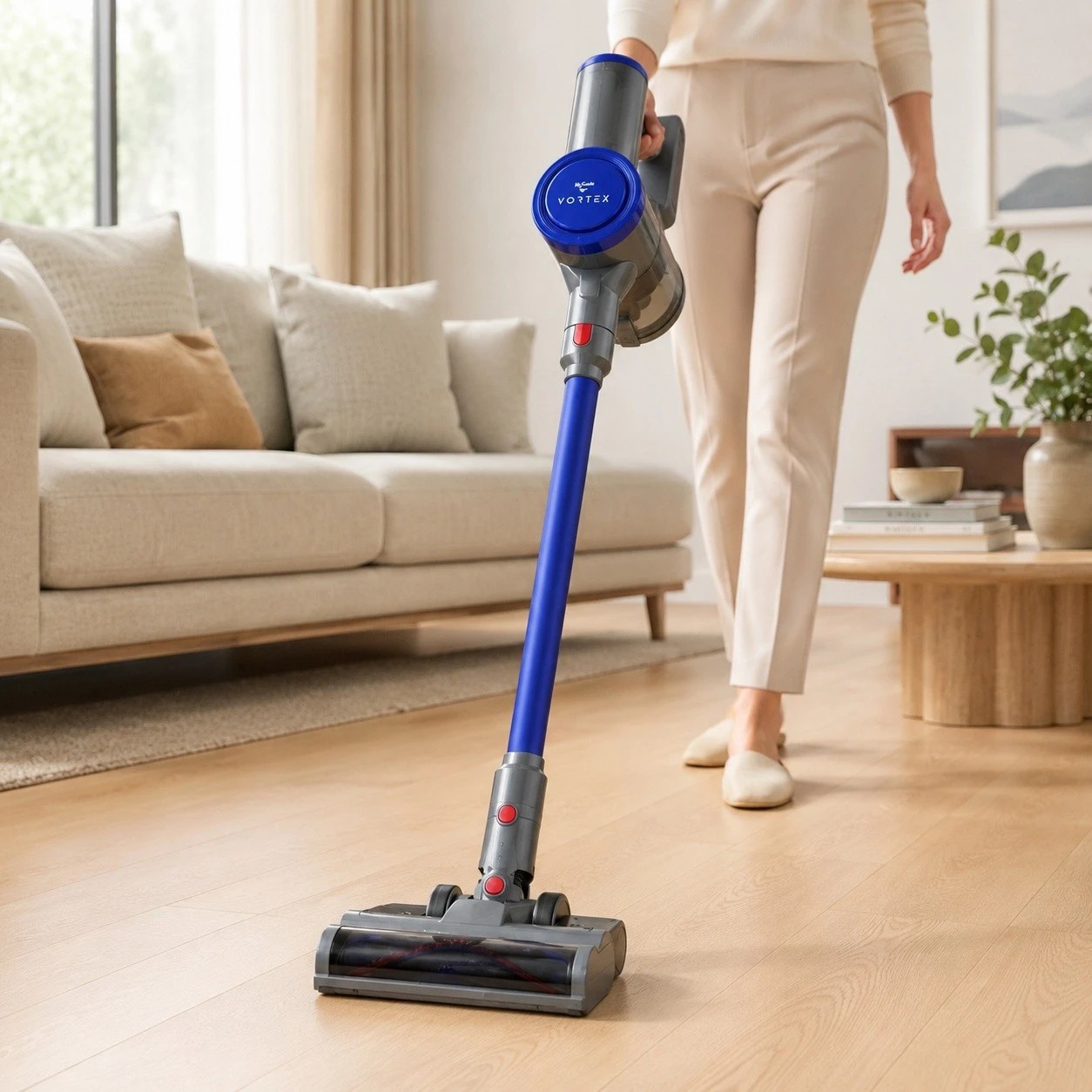 3 MyGenie Vortex Stick Vacuum & Mop, Dust Spotting Tech, HEPA, Cordless - Blue, 3 of 10