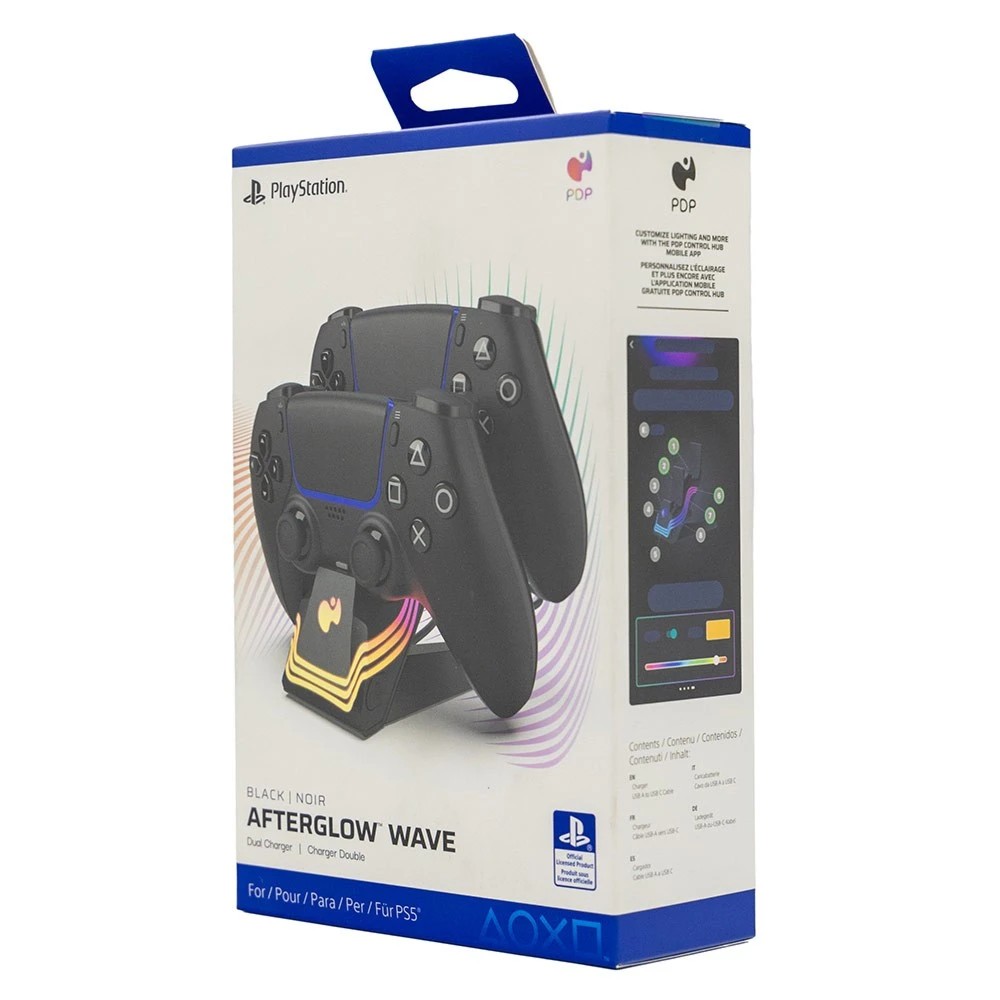 2 PDP - Afterglow Wave Dual Charger for PlayStation 5 - Black, 2 of 4