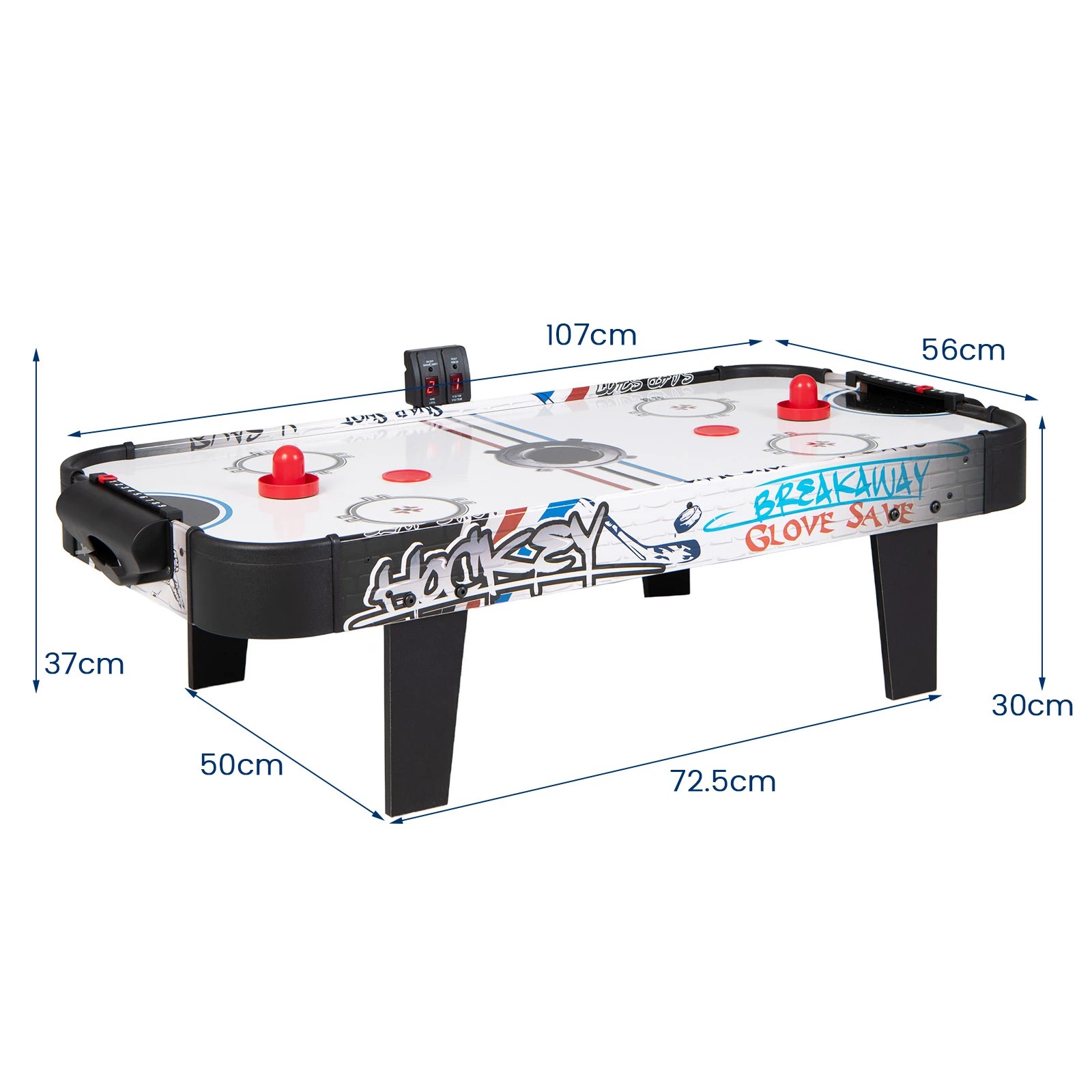 6 Costway Portable Air Hockey Table 107cm w/2 Pucks/2 Pushers/LED Scoreboard Indoor Arcade Game, 6 of 6