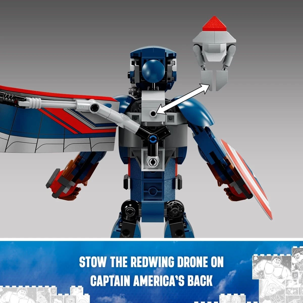 8 LEGO Marvel New Captain America Construction Figure 76296, 8 of 10