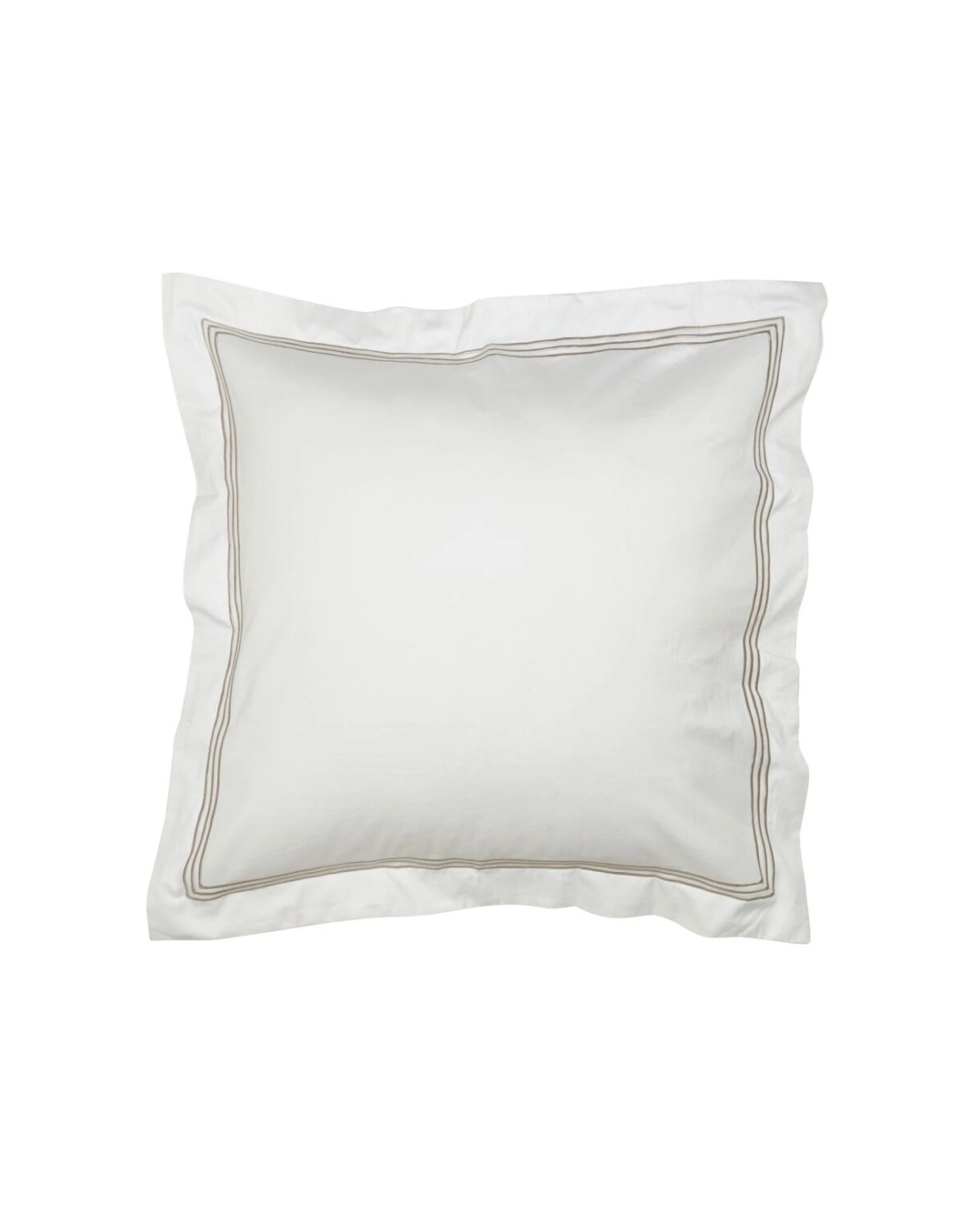 1 Grosvenor House 500TC Egyptian Cotton Hotel Embroidered European Pillowcase With White - White, 1 of 3