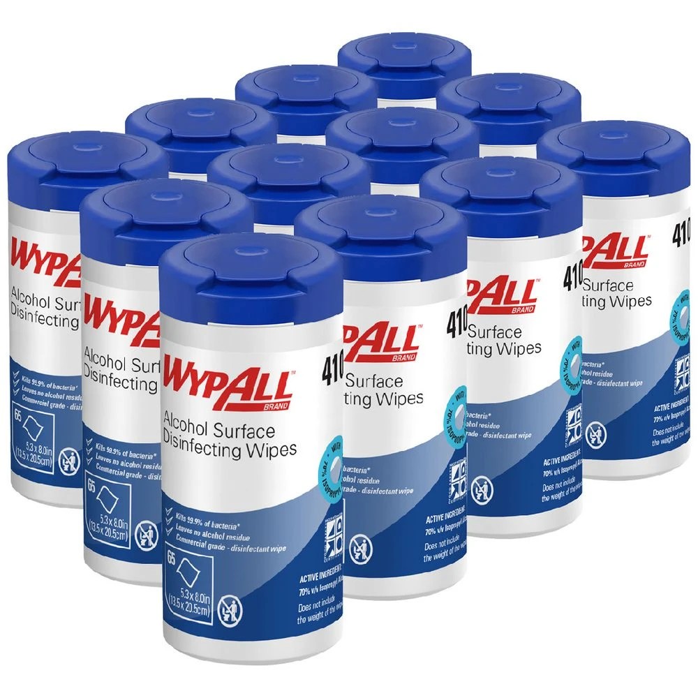 1 WyPall Alcohol Surface Disinfecting Wipes 12 x 65 Sheets, 1 of 3