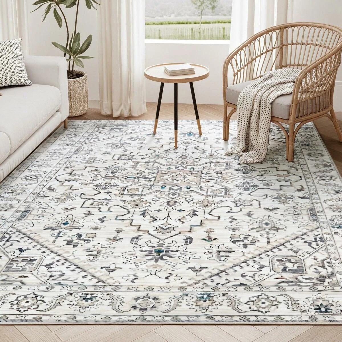 6 Ausway 2x3m Washable Area Rug Floor Carpet Traditional - Multi, 6 of 6